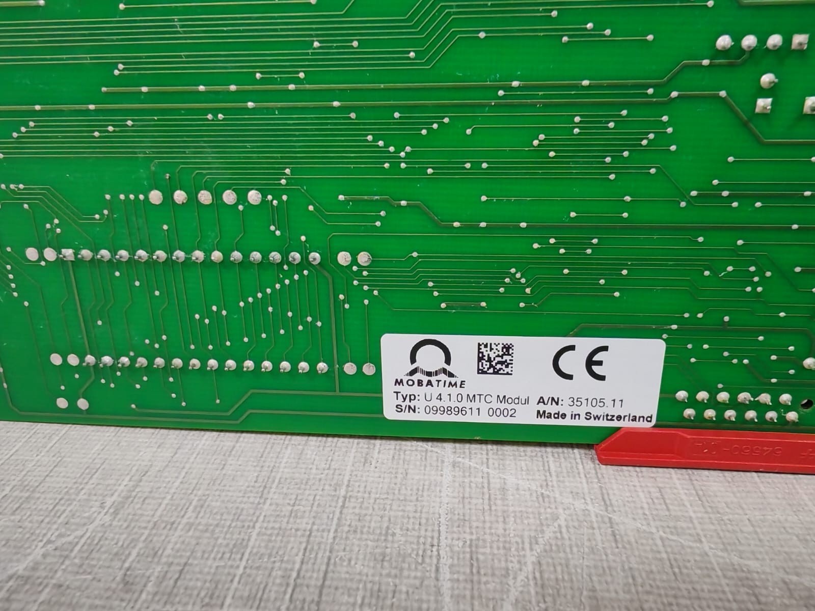 MOBATIME 09989611 002 MOBATIME U 4.1.0 MTC MODUL A/N: 35105.11 P/N: 09989611 002 PRINTED CIRCUIT BOARD 2
