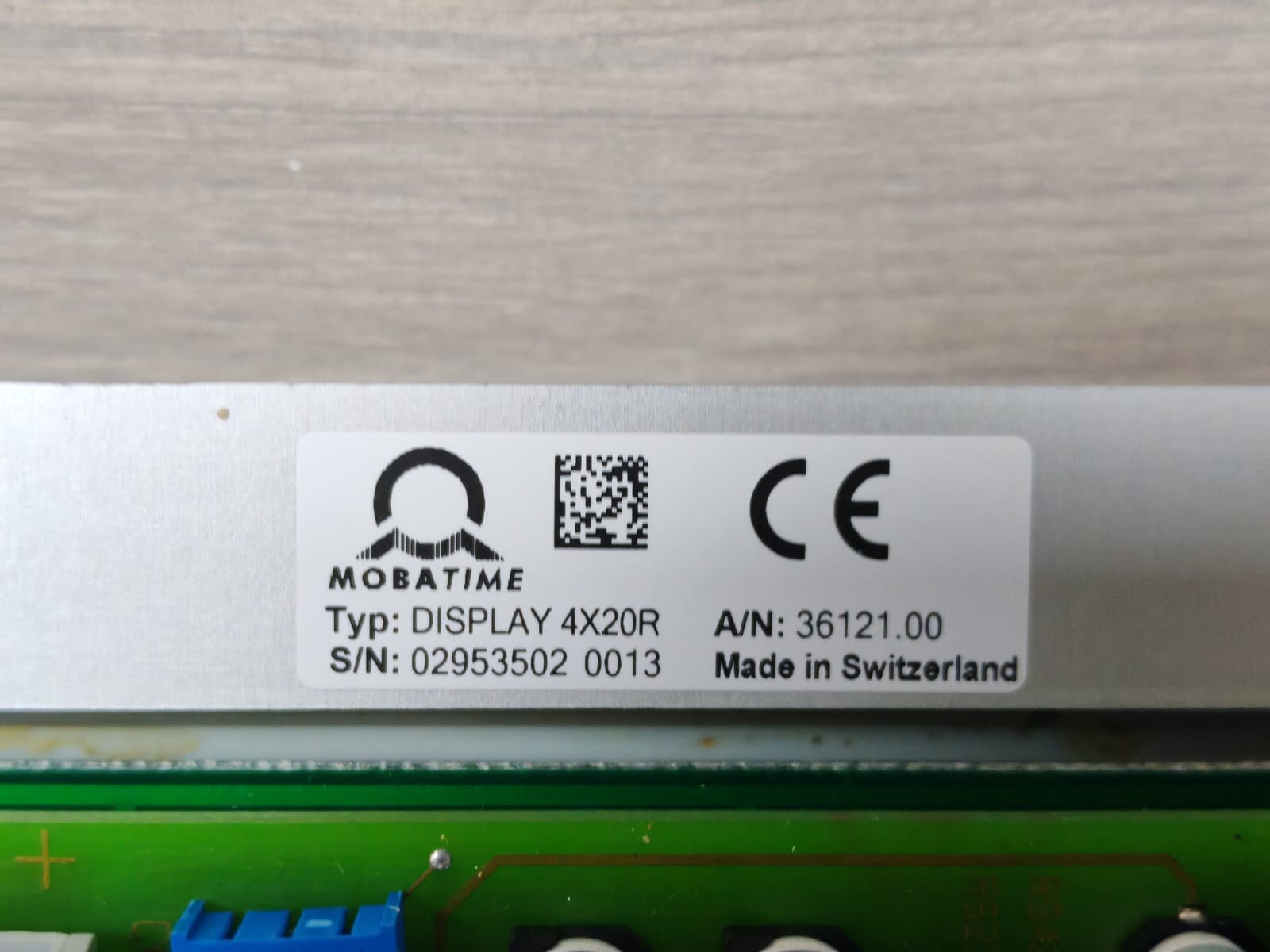 MOBATIME 36121.00 MOBATIME DISPLAY 4X20R A/N: 36121.00 3