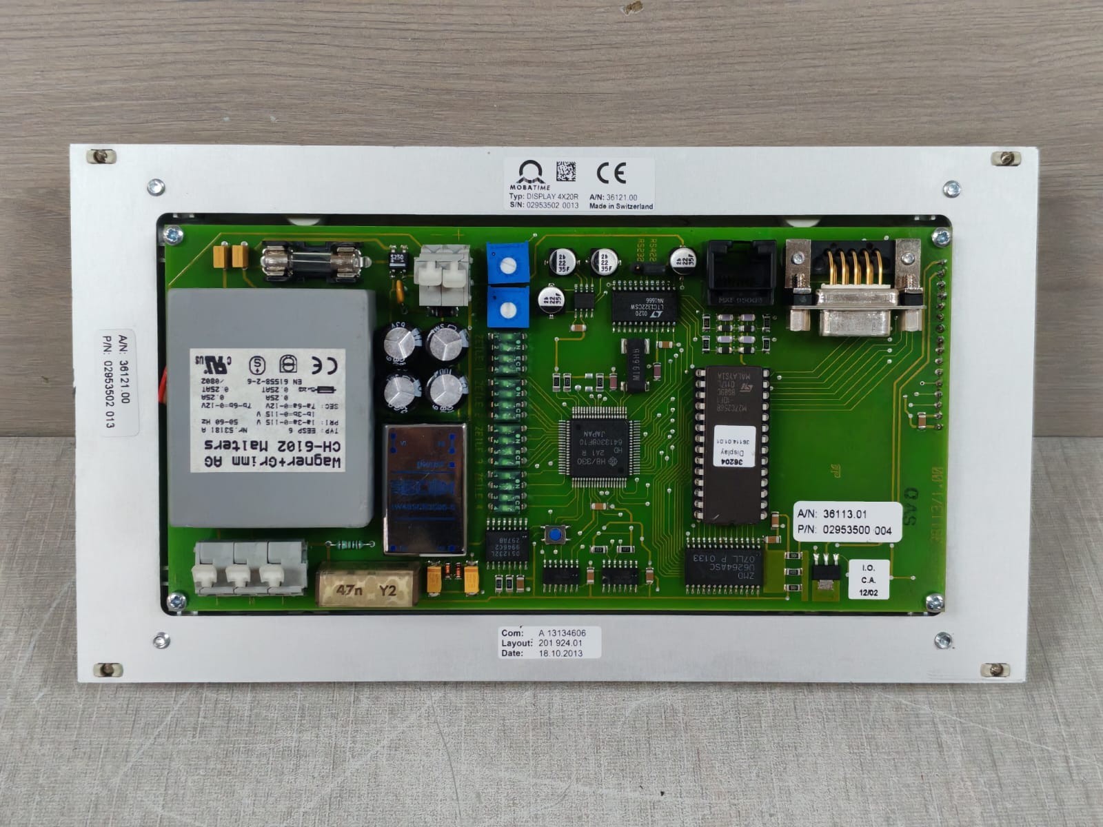 MOBATIME 36121.00 MOBATIME DISPLAY 4X20R A/N: 36121.00 9