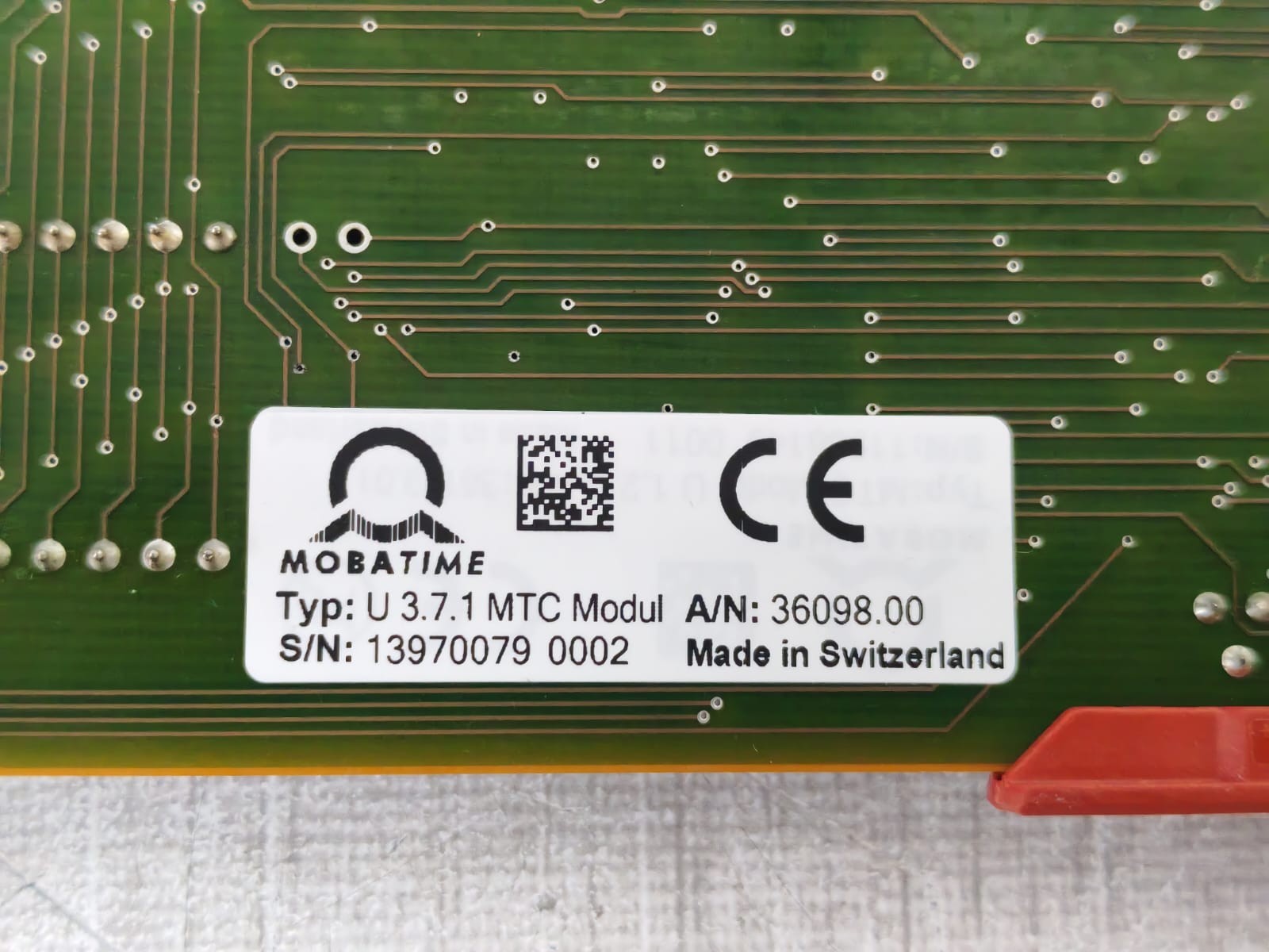 MOBATIME U 3.7.1 MTC Modul A/N 36098.00 MOBATIME U 3.7.1 MTC Modul A/N 36098.00 / 35938/1.02 6