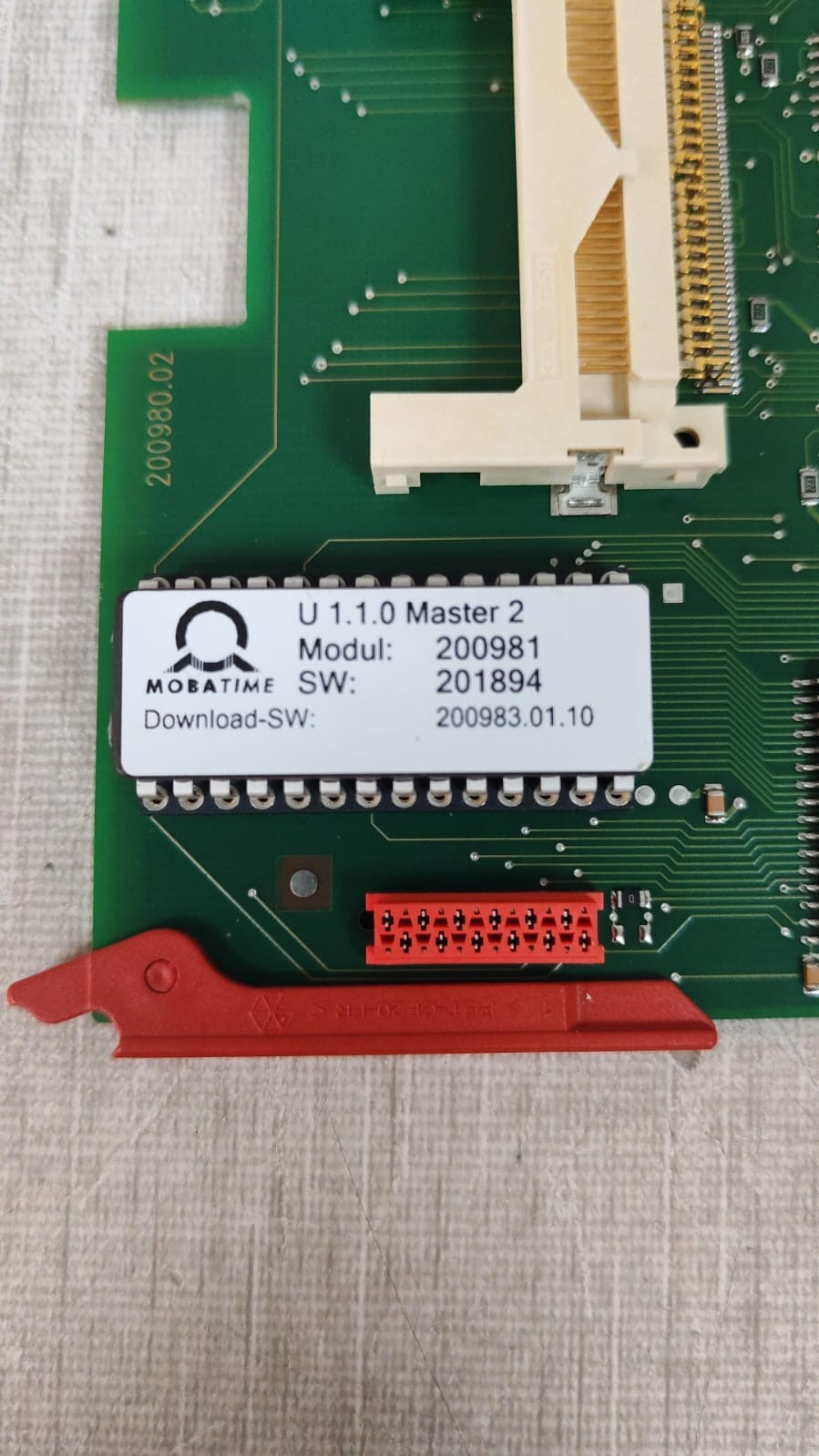 MOBATIME 200981 /200980.02 MOBATIME MTC MODUL U 1.1.0 200981 /200980.02 PRINTED CIRCUIT BOARD W/ SD CARD 5