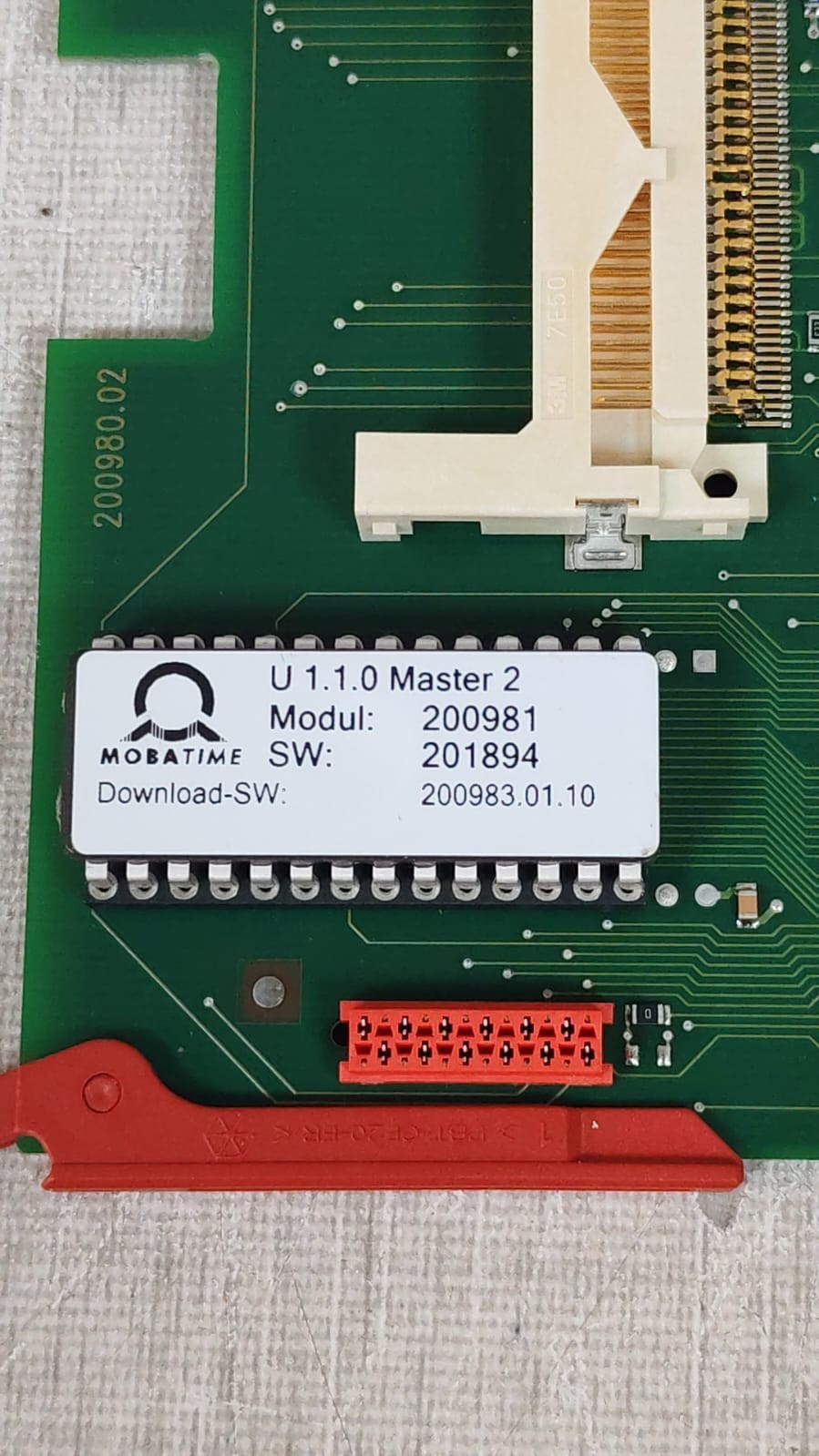 MOBATIME 200981 /200980.02 MOBATIME MTC MODUL U 1.1.0 200981 /200980.02 PRINTED CIRCUIT BOARD W/ SD CARD 6