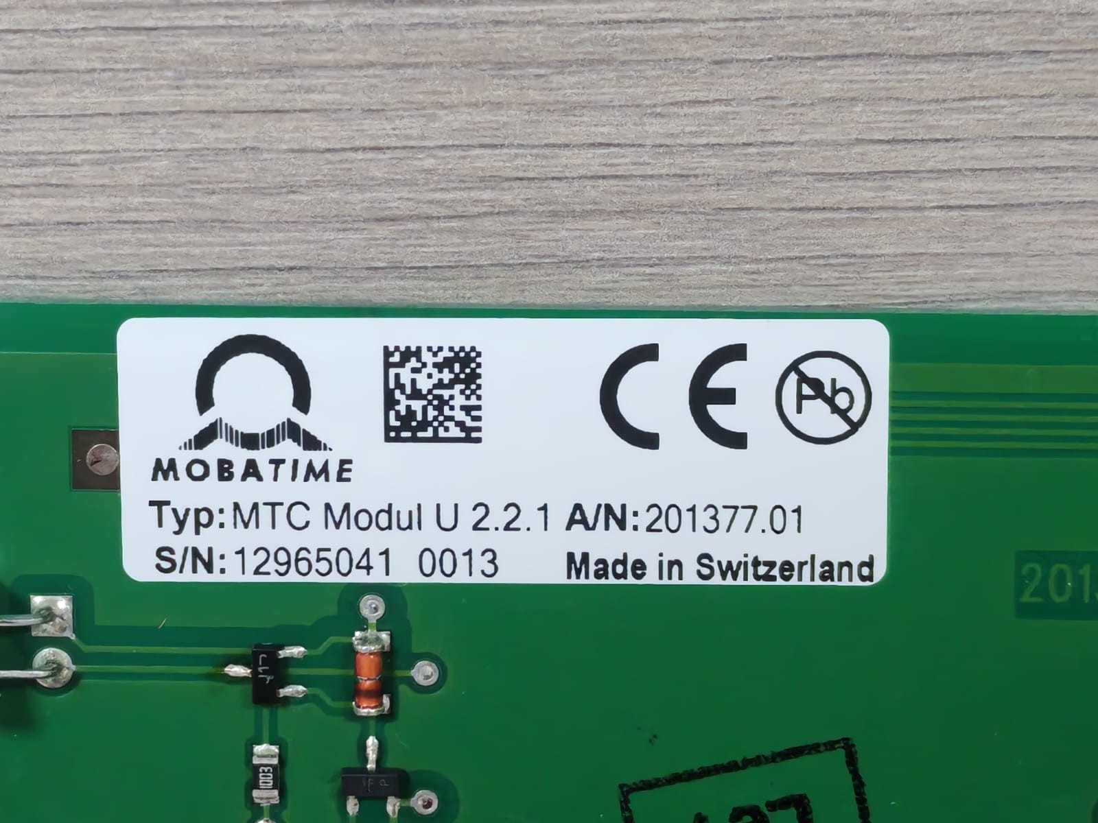 MOBATIME 201377.01/201376.01 MOBATIME MTC MODUL U 2.2.1 201377.01/201376.01 PRINTED CIRCUIT BOARD 5