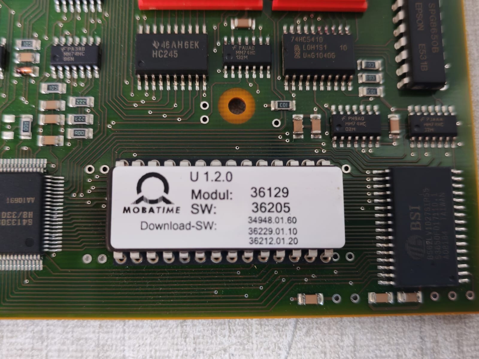 MOBATIME 36129.01/ 35938/1.02 MOBATIME MTC MODUL U 1.2.0 36129.01/ 35938/1.02 PRINTED CIRCUIT BOARD 5