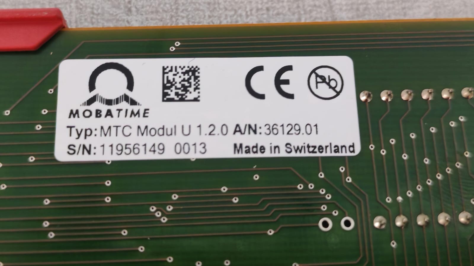 MOBATIME 36129.01/ 35938/1.02 MOBATIME MTC MODUL U 1.2.0 36129.01/ 35938/1.02 PRINTED CIRCUIT BOARD 9