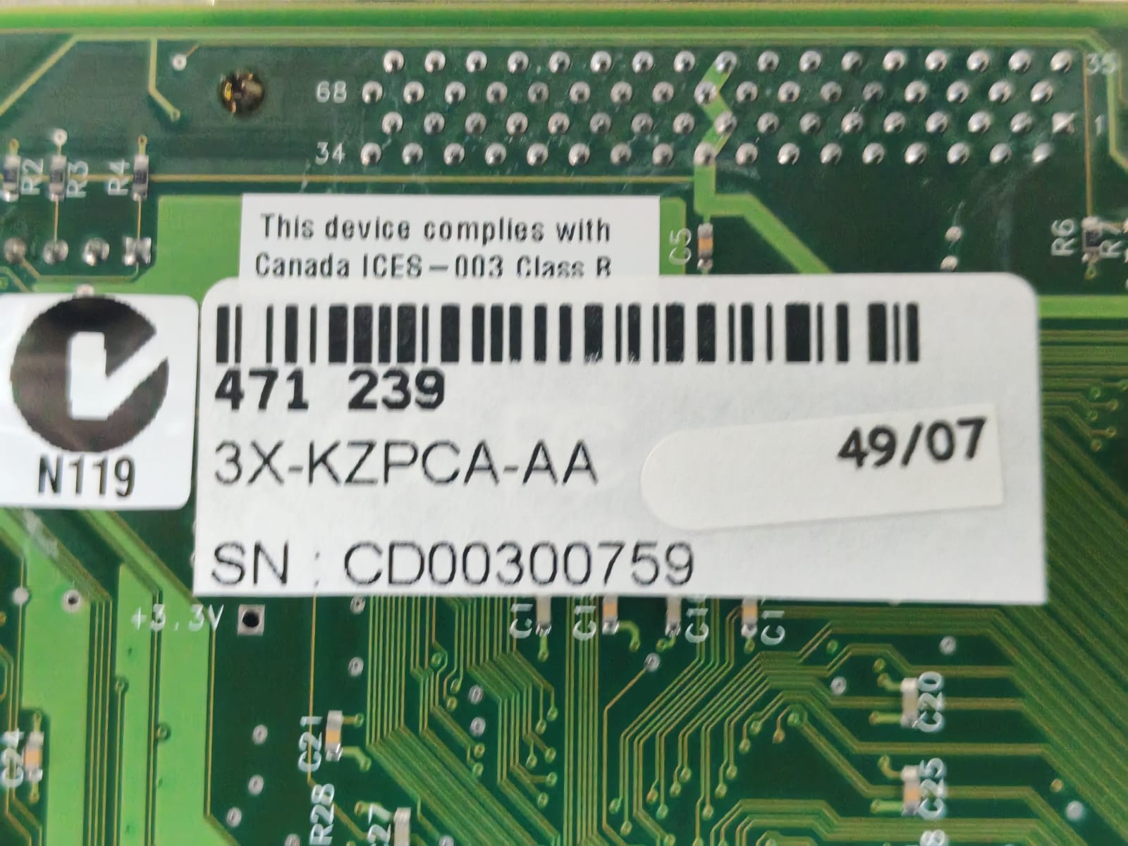 LSI LOGIC SYMBIOS SN-KXPCA-AX REV.A01 LSI LOGIC SYMBIOS SYM8952U P/N SN-KXPCA-AX REV.A01 CIRCUIT BOARD 9