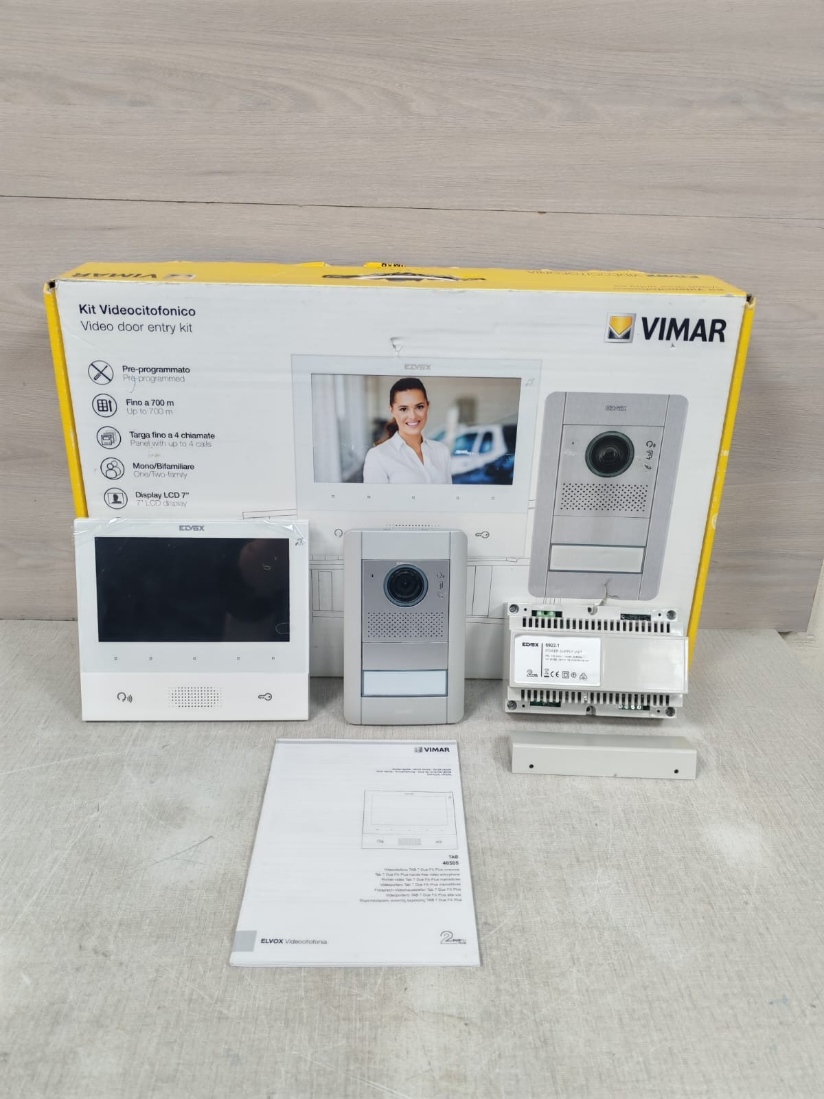 VIMAR ELVOX K40505.01 VIDEO DOOR ENTRY KIT