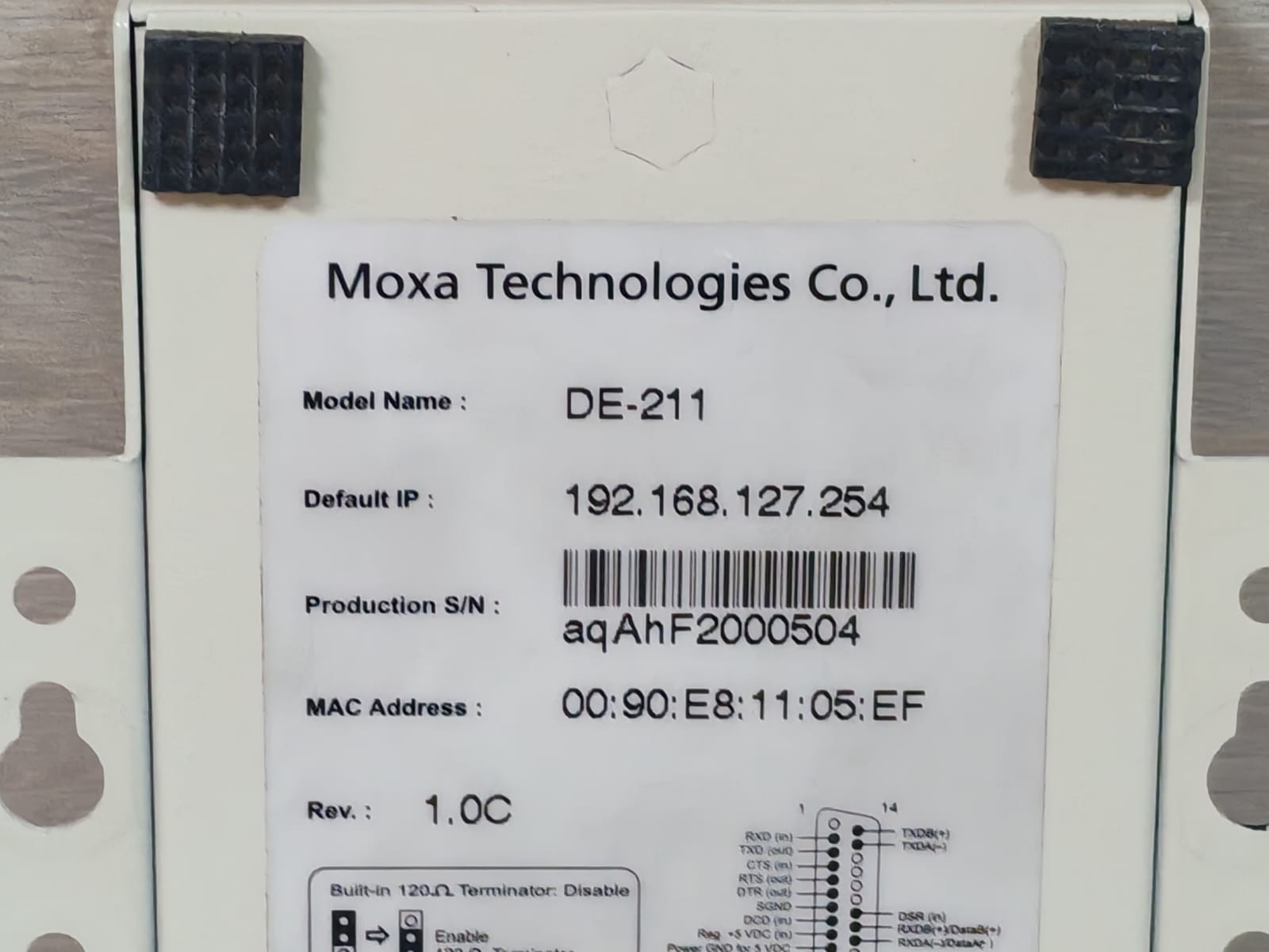 Moxa DE-211 Moxa NPort Express DE-211 REV.1.0C RS-232/422/485 Device Server 5