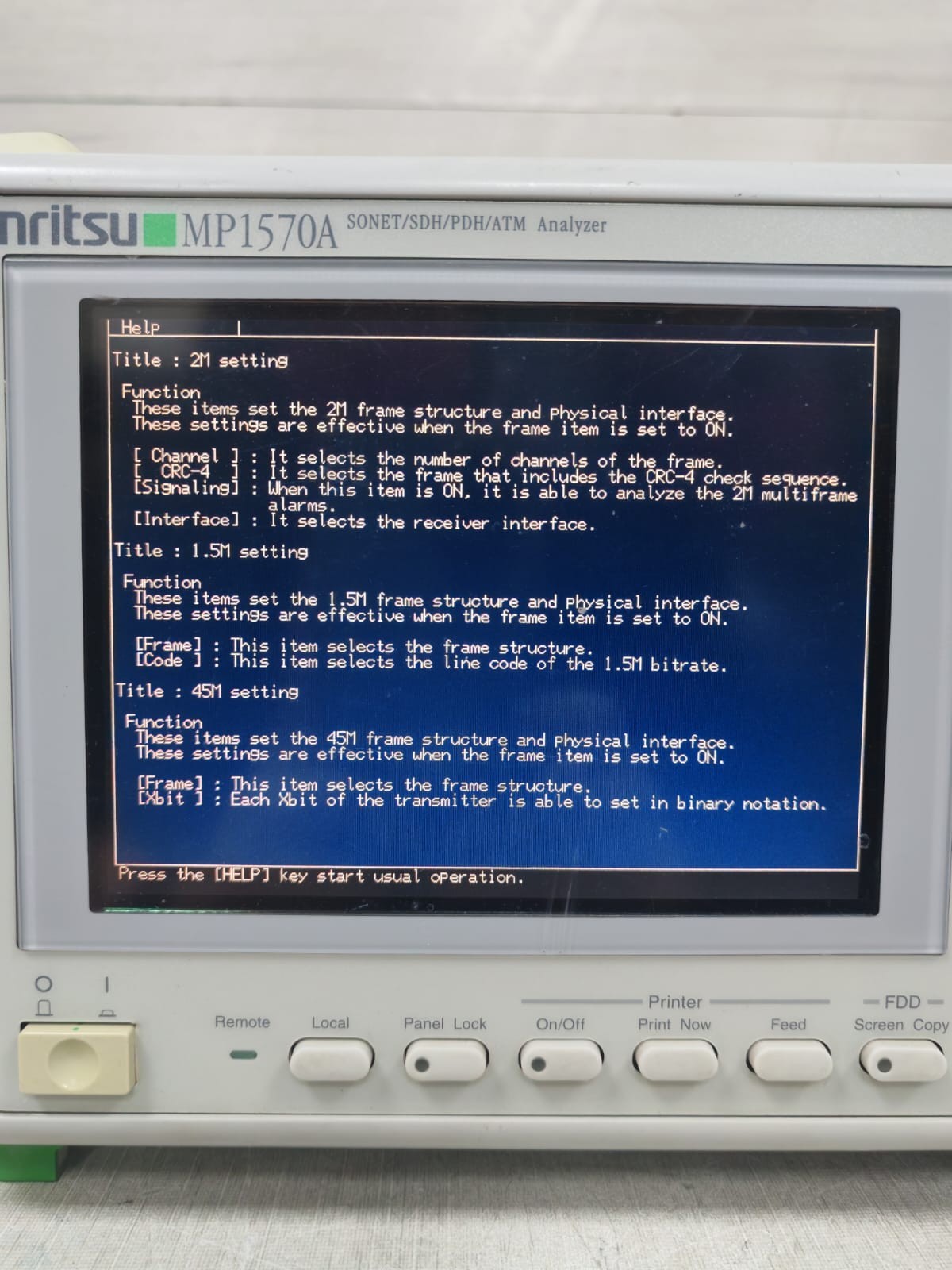 ANTRITSU MP1570A ANTRITSU MP1570A SONET/SDH/PDH/ATM ANALYZER 3