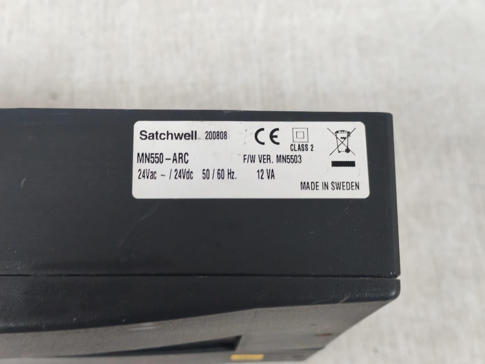 Satchwell MN550-ARC SATCHWELL MN550-ARC F/W VER. MN5503 PROGRAMMABLE CONTROLLER 10