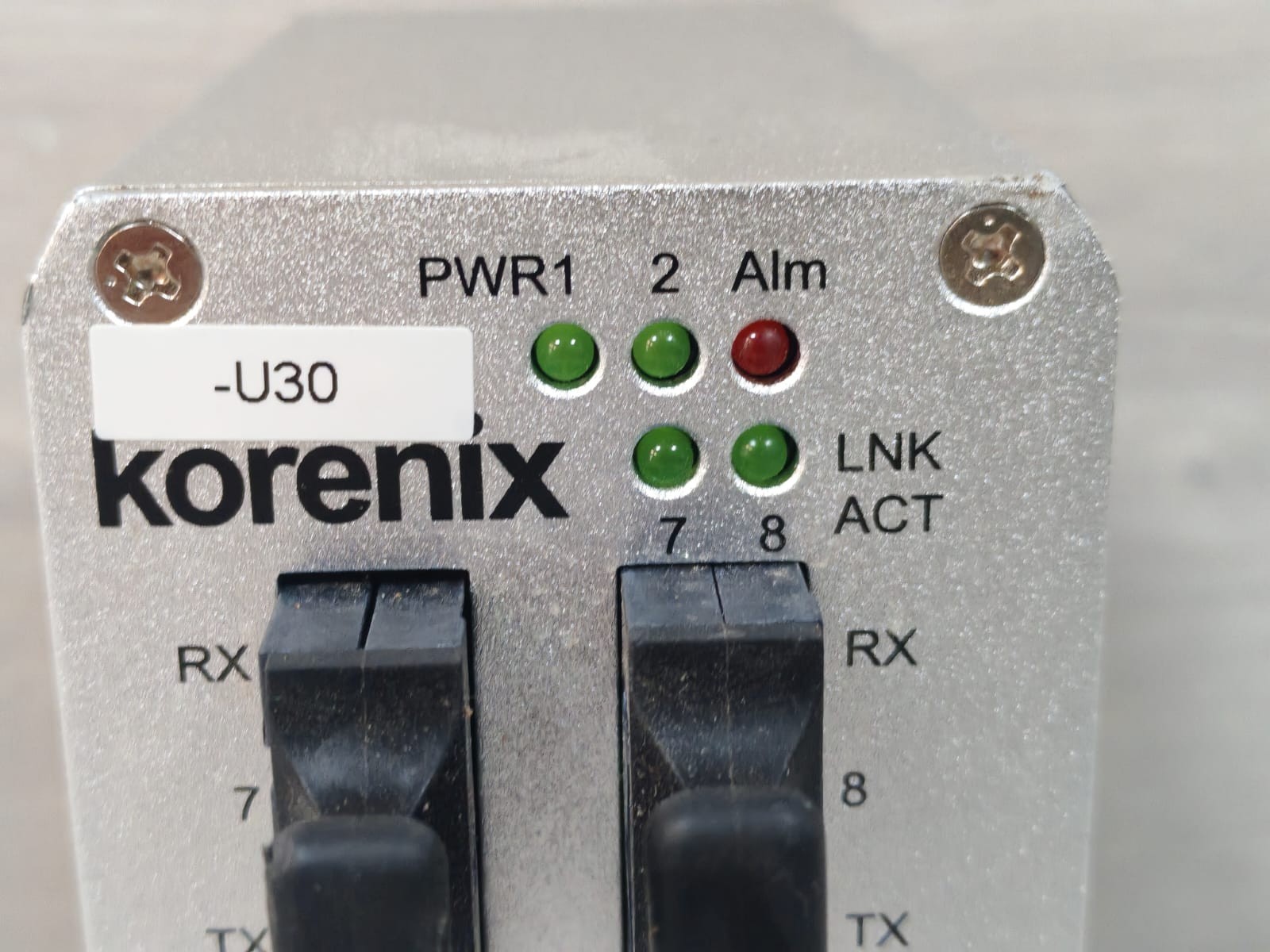 Korenix JETNET 3008F/ 3008F-S KORENIX JETNET 3008F/ 3008F-S HW VER.3.1 ETHERNET SWITCH 24VDC 4