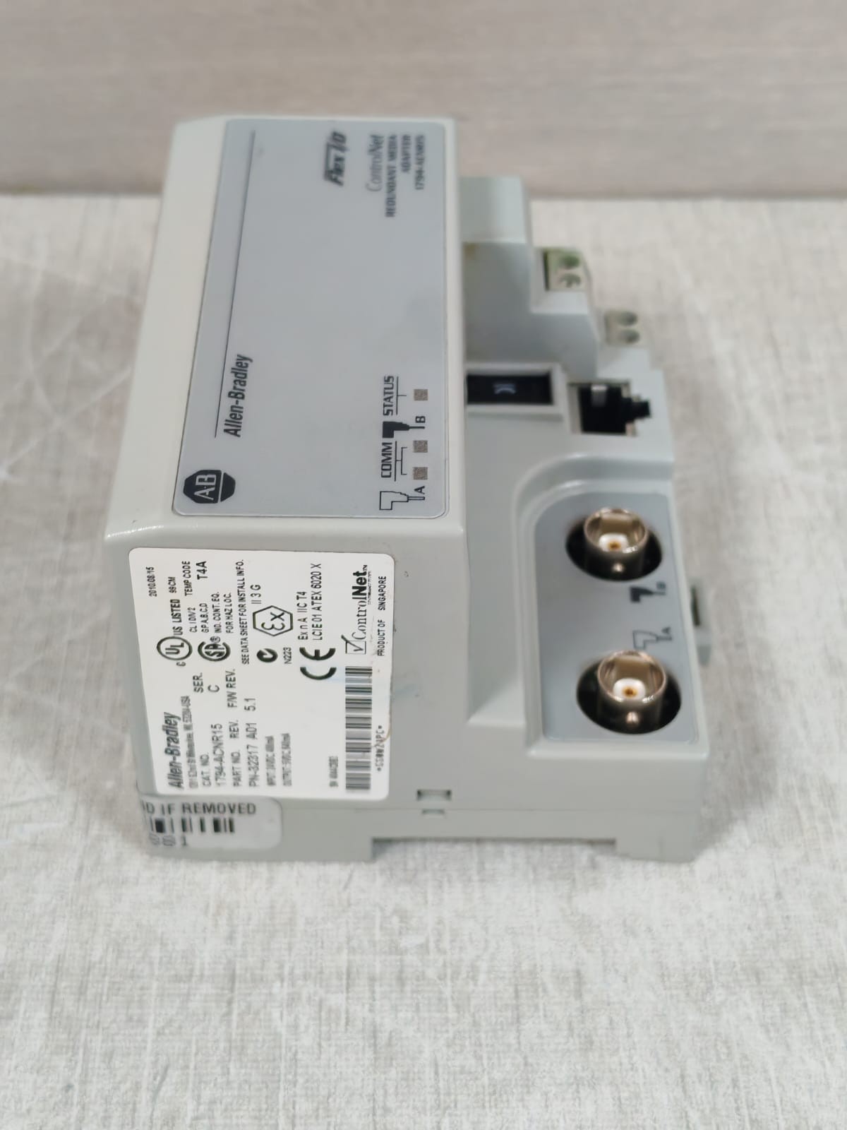 Rockwell Automation 1794-ACNR15 ALLEN BRADLEY 1794-ACNR15 PN-32317 CONTROLNET REDUNDANT ADAPTER- W/O ORIG.BOX 10