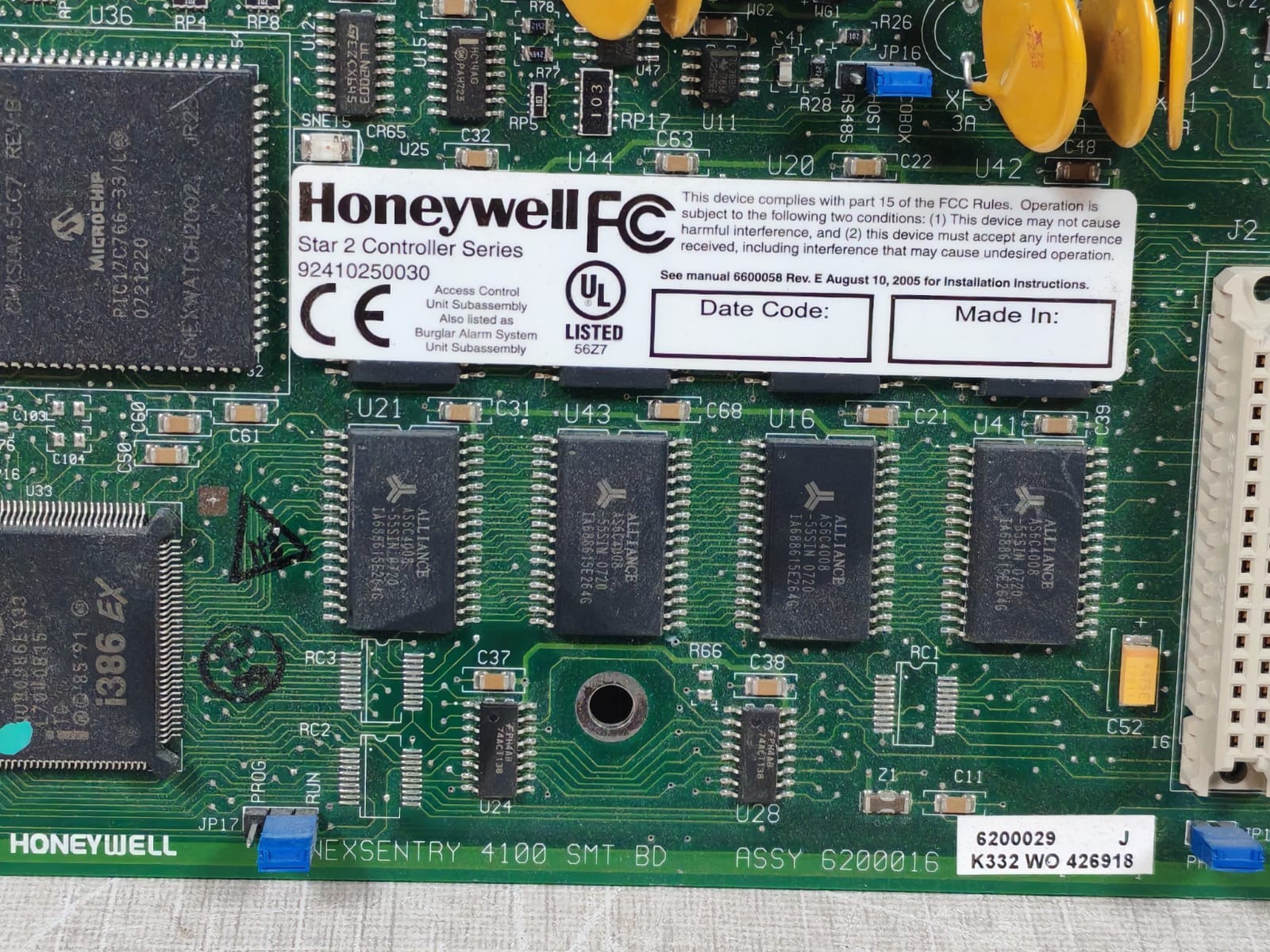 Honeywell 4100 SMT BD Honeywell Nexsentry 4100 SMT BD Control Module 6200029 J 3