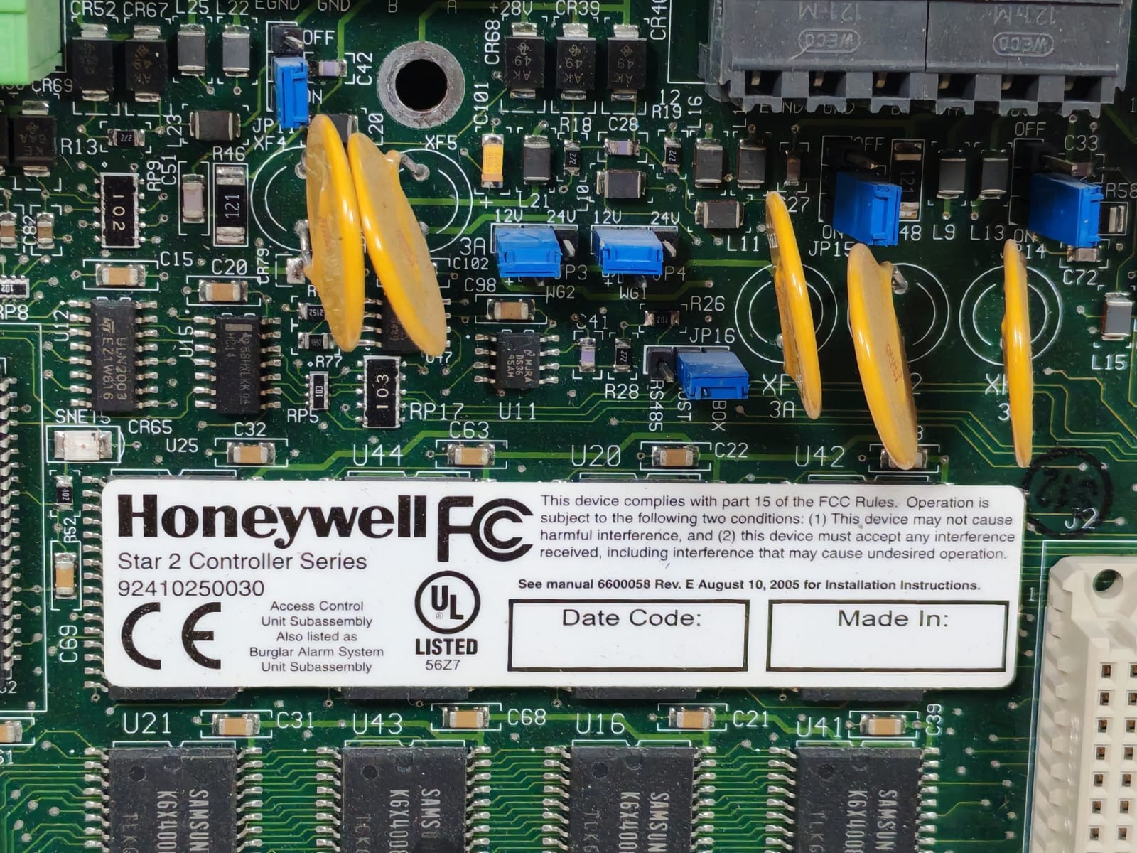 Honeywell 4100 SMT BD Honeywell Nexsentry 4100 SMT BD Control Module 6200029 H 2