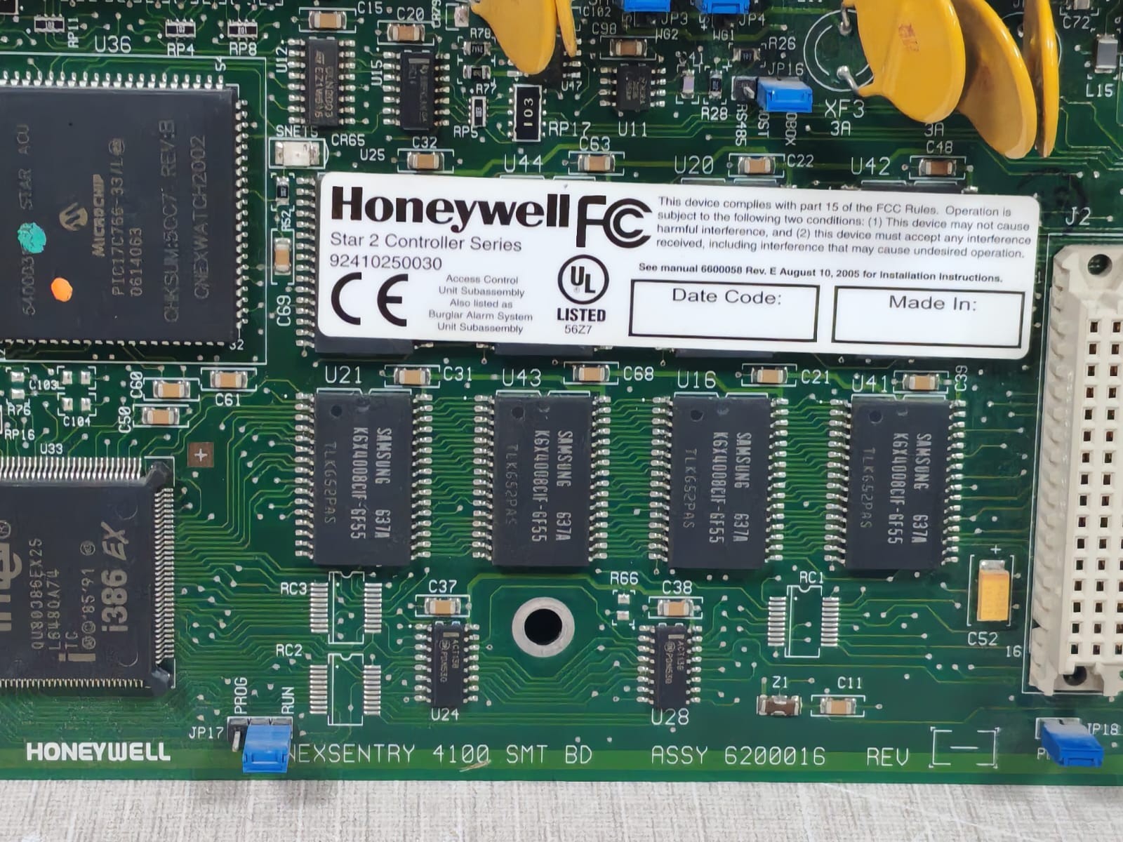 Honeywell NEXSENTRY 4100 SMT BD Honeywell Nexsentry 4100 SMT BD Control Module Assy 6200016 2
