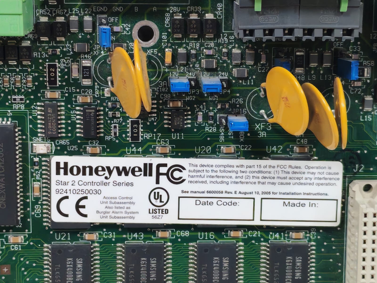 Honeywell NEXSENTRY 4100 SMT BD Honeywell Nexsentry 4100 SMT BD Control Module Assy 6200016 3