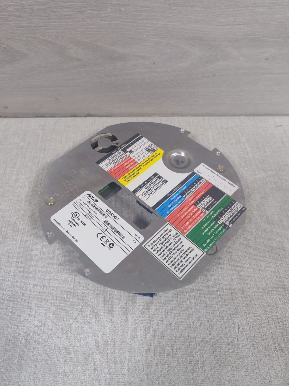 Schneider Electric DD53KIT REV.A5 PELCO BY SCHNEIDER ELECTRIC DD53KIT REV.A5 SPECTRA III FAN/PWR SUP REPAIR KIT 6