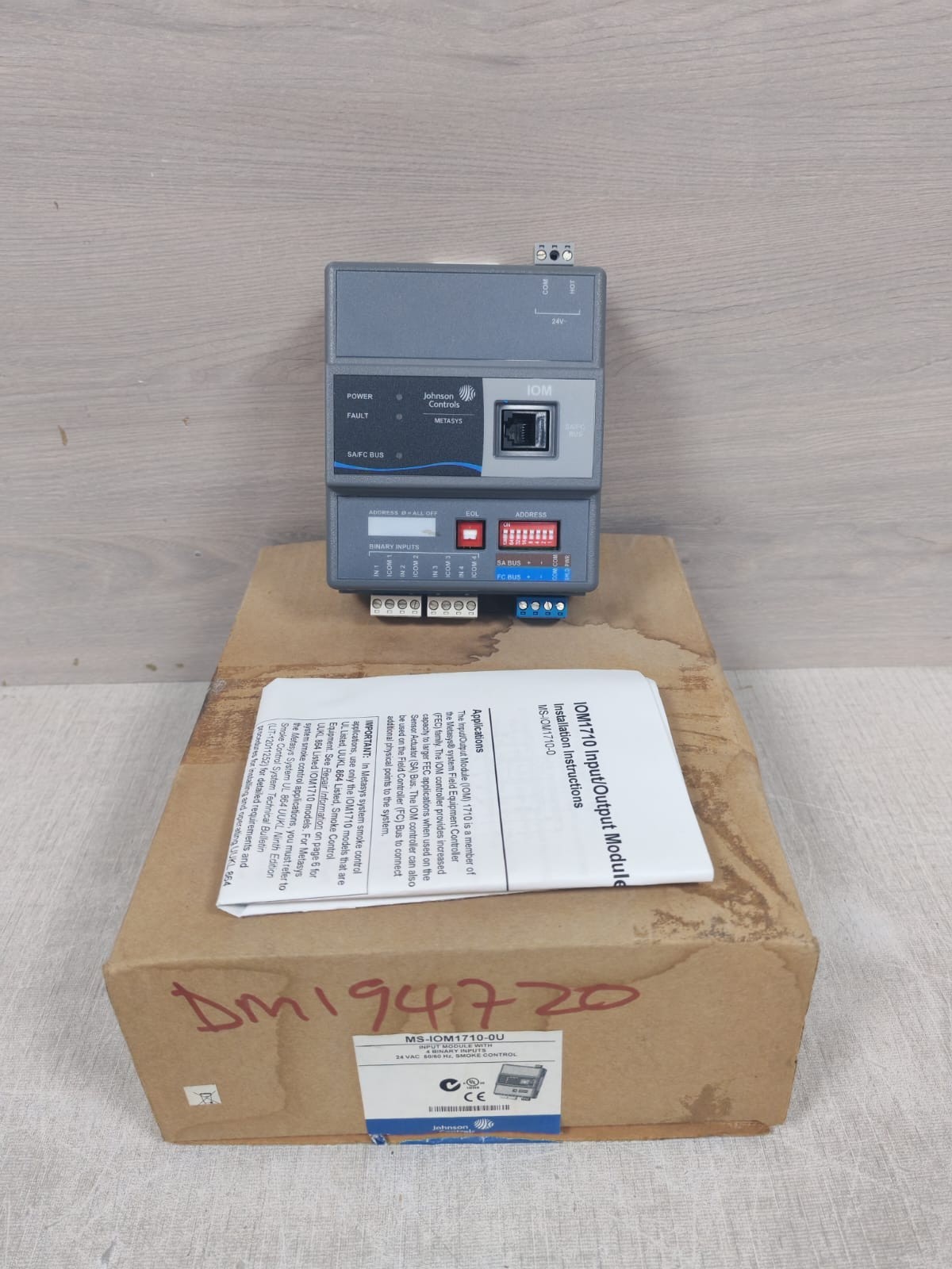 Johnson Controls MS-IOM1710-0U Input Module With 4 Binary Inputs