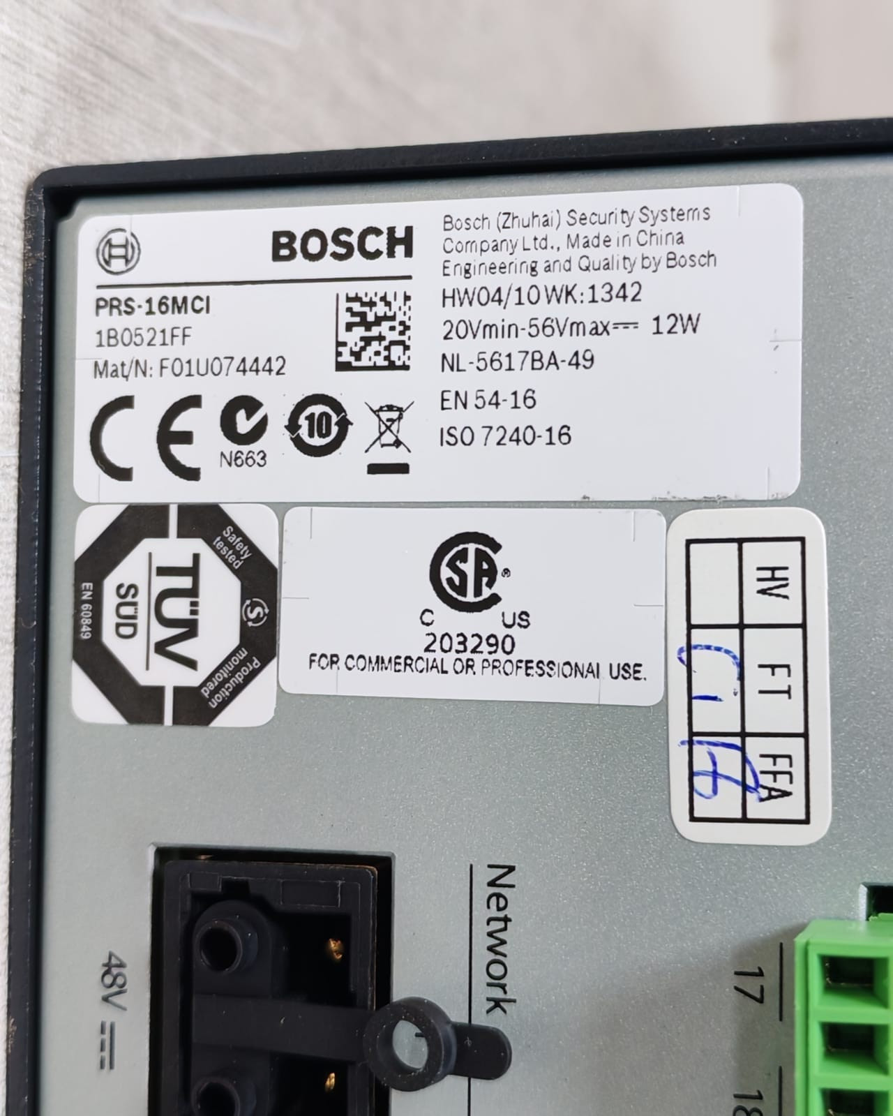 Bosch F01U074442 BOSCH PRS-16MCI F01U074442 SOUND SYSTEM POWER AMPLIFIER UNIT 3