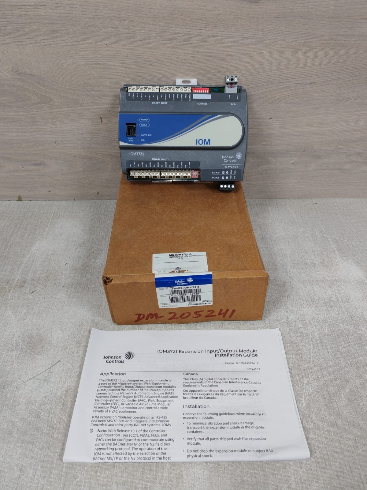 Johnson Controls MS-IOM3721-0 Input Output Module 16 DI
