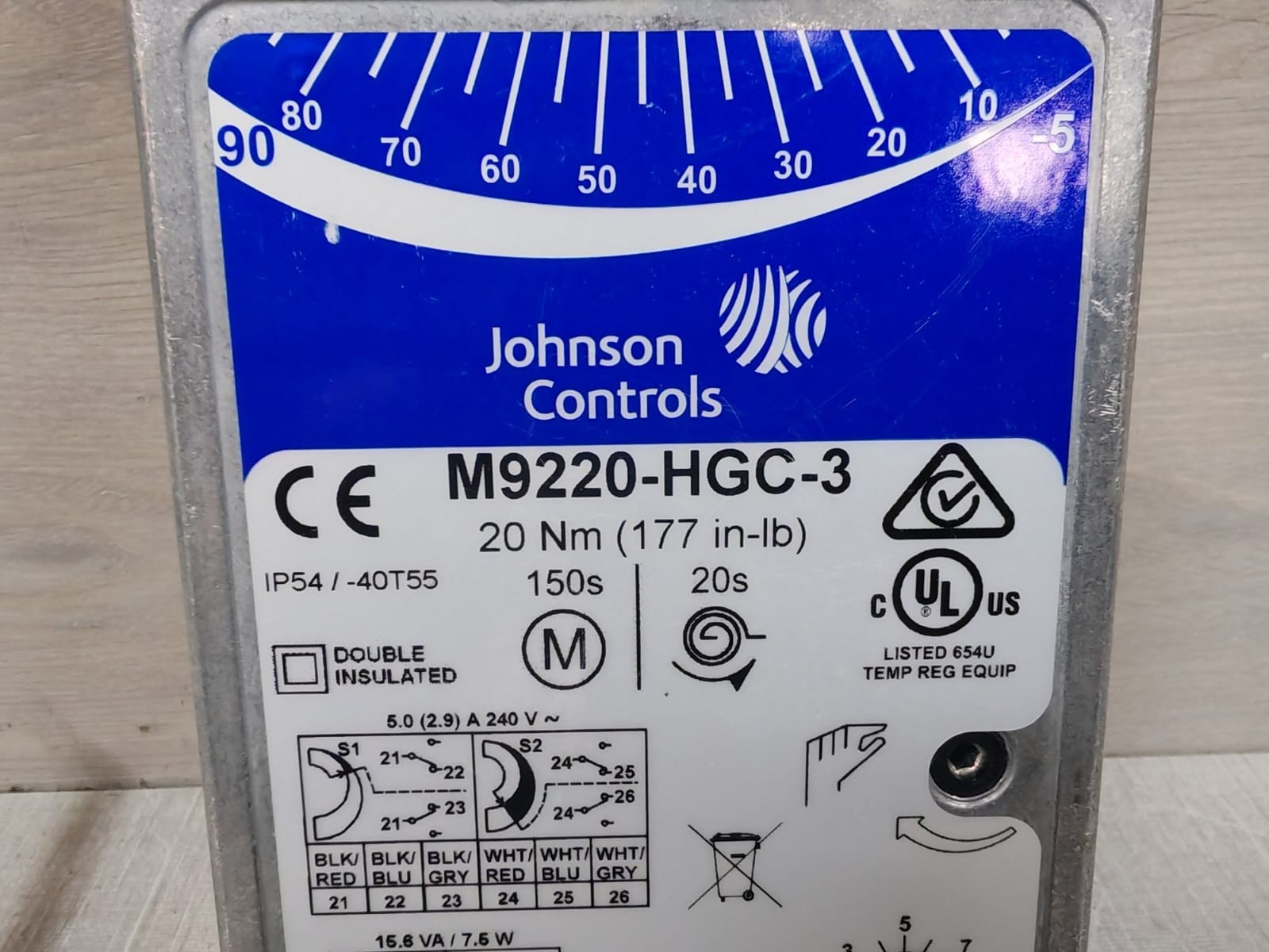 Johnson Controls M9220-HGC-3 JOHNSON CONTROLS M9220-HGC-3 ELECTRIC ACTUATOR 2