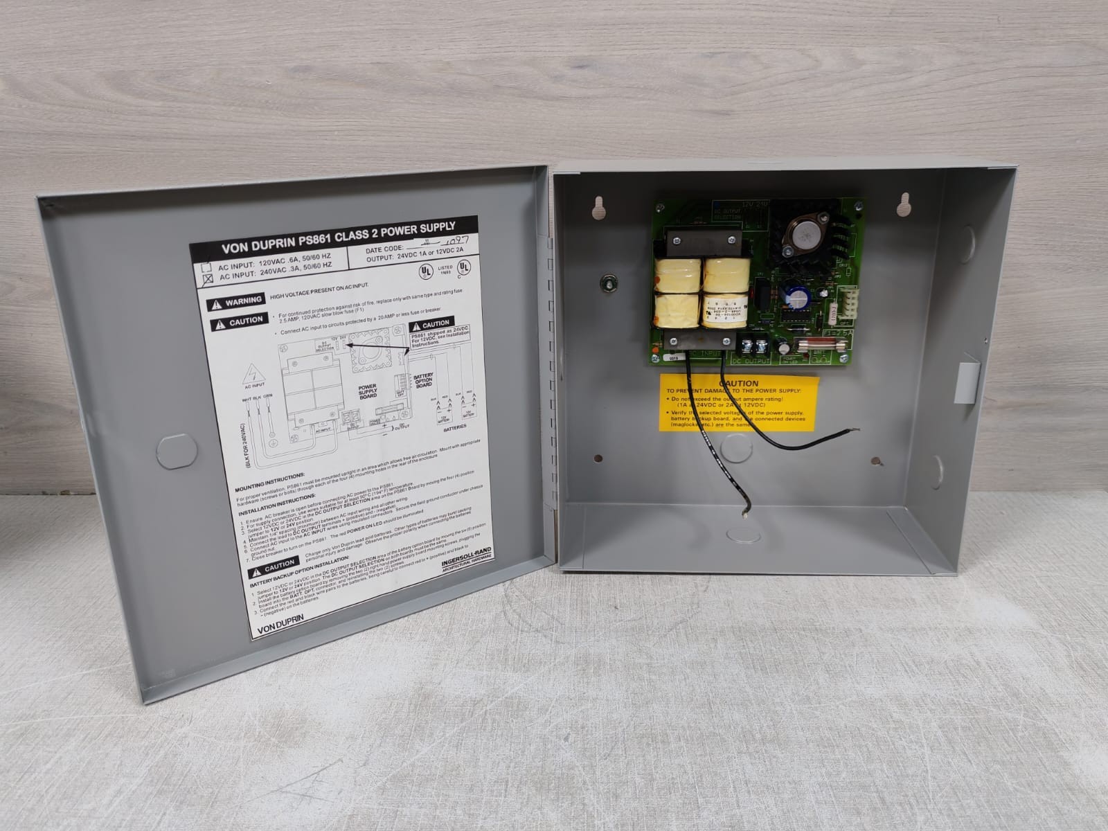 VON DUPRIN PS861 VON DUPRIN PS861 CLASS 2 POWER SUPPLY 3