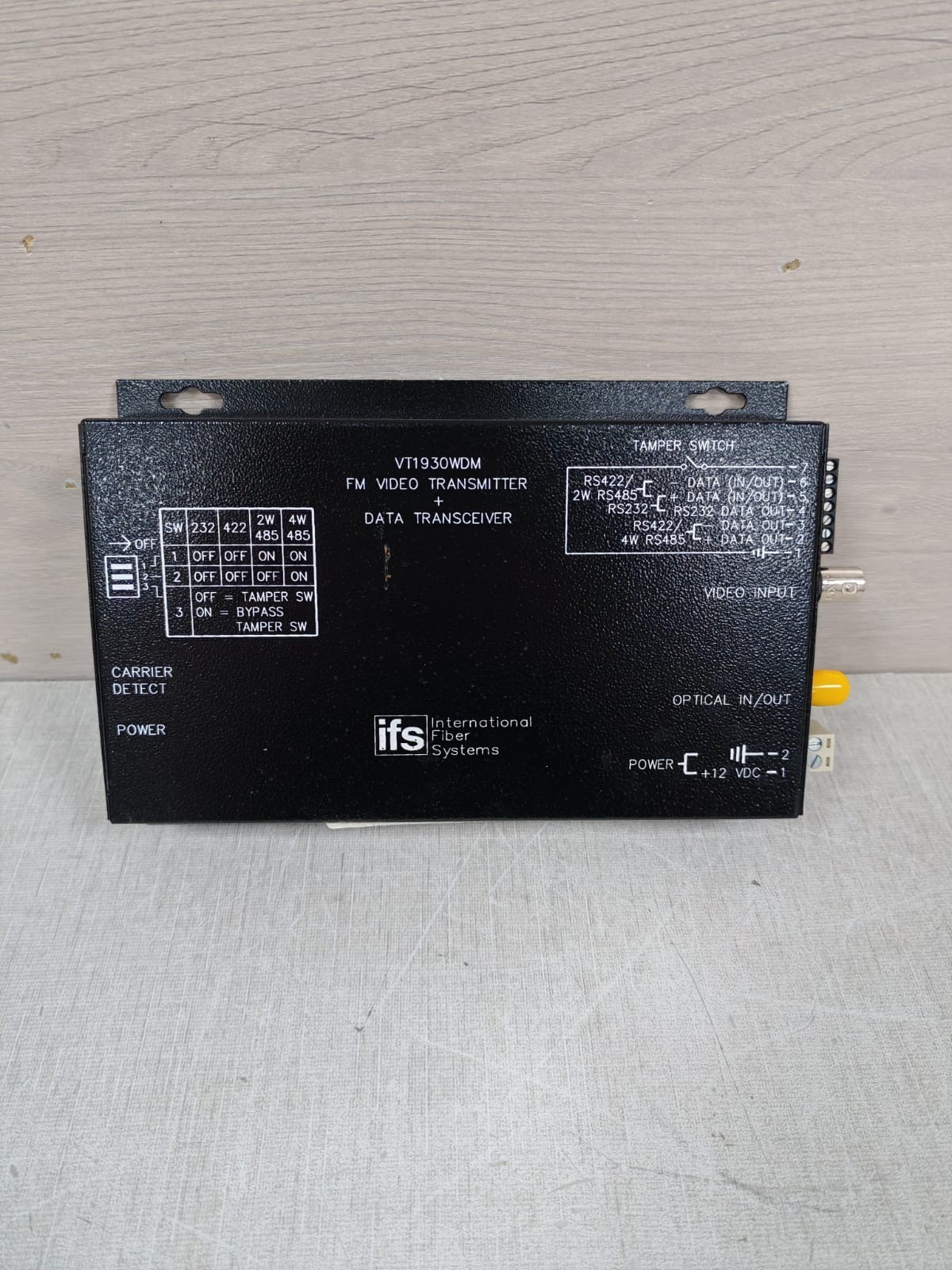 GE VT1930WDM GE VT1930WDM FM VIDEO TRANSMITTER + DATA TRANSMITTER 2