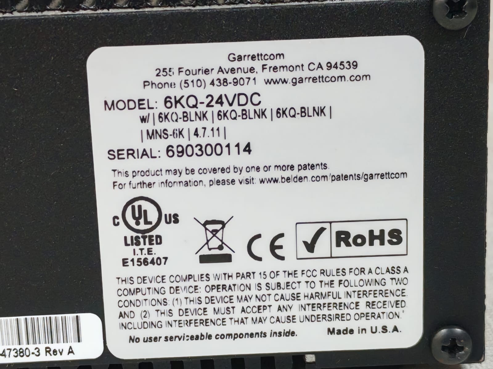 Garrettcom 6KQ-24VDC Garrettcom Magnum 6KQ-24VDC Managed Field Switch 4
