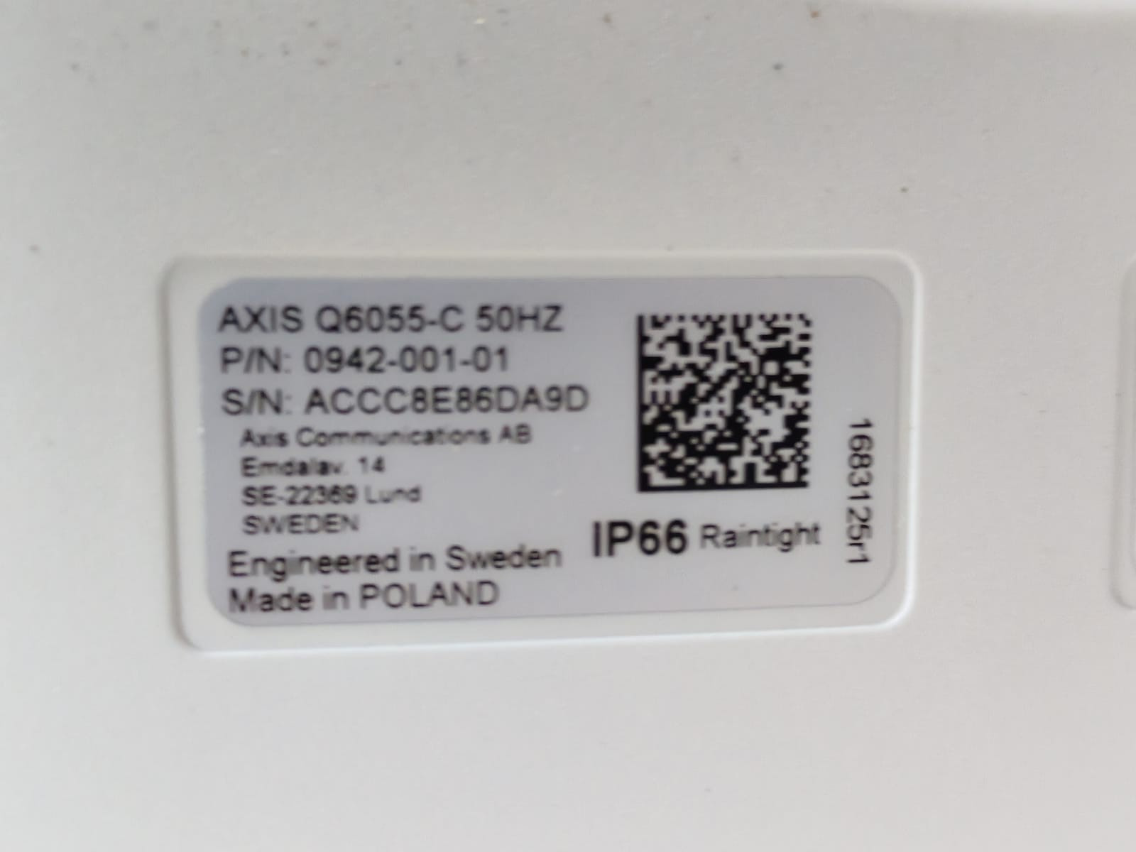 Axis Q6055-C AXIS Q6055-C 50Hz 0942-001-01 PTZ Dome Network Camera 3