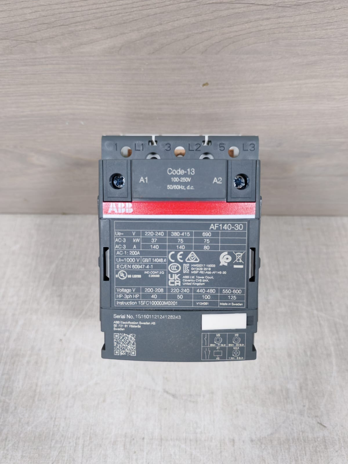 ABB AF140-30/AF130-30-00B-13 ABB AF140-30/AF130-30-00B-13 Contactor 1SFL447002R1300 3