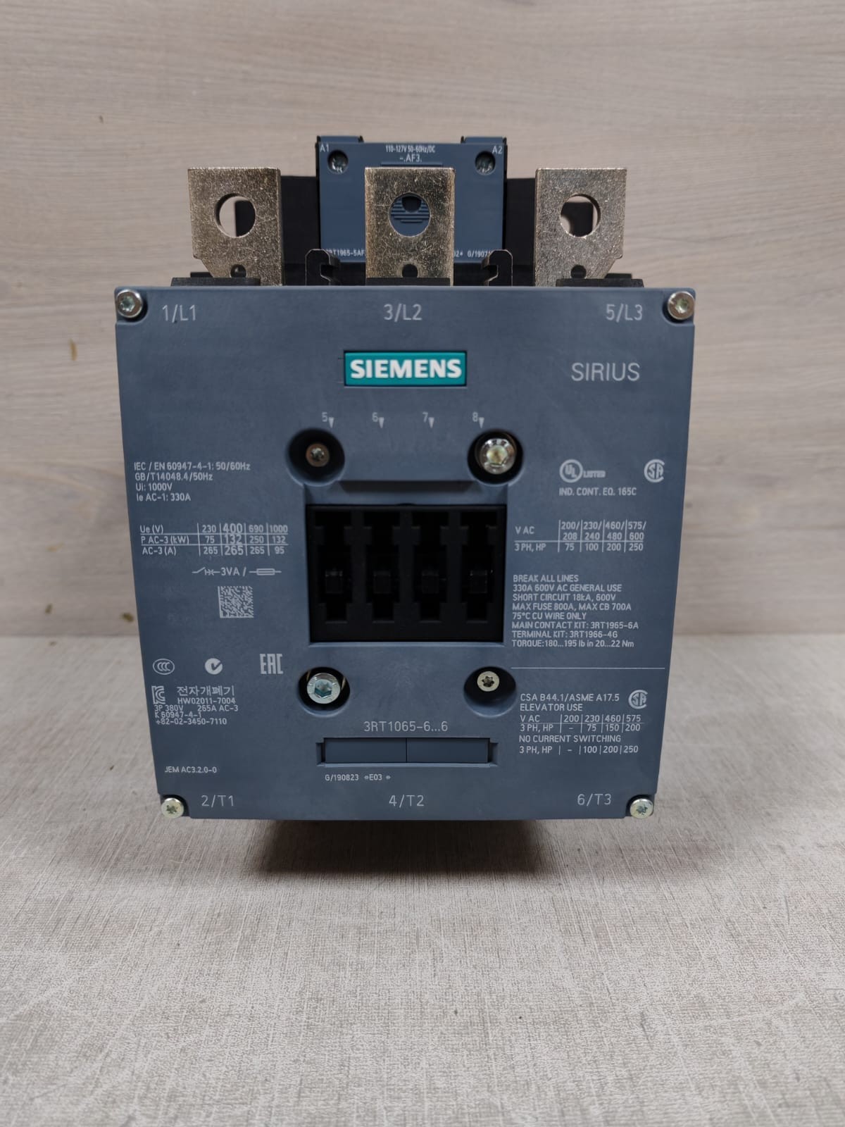 Siemens 3RT1065-6AF36 SIEMENS SIRIUS 3RT1065-6AF36 POWER CONTACTOR 2