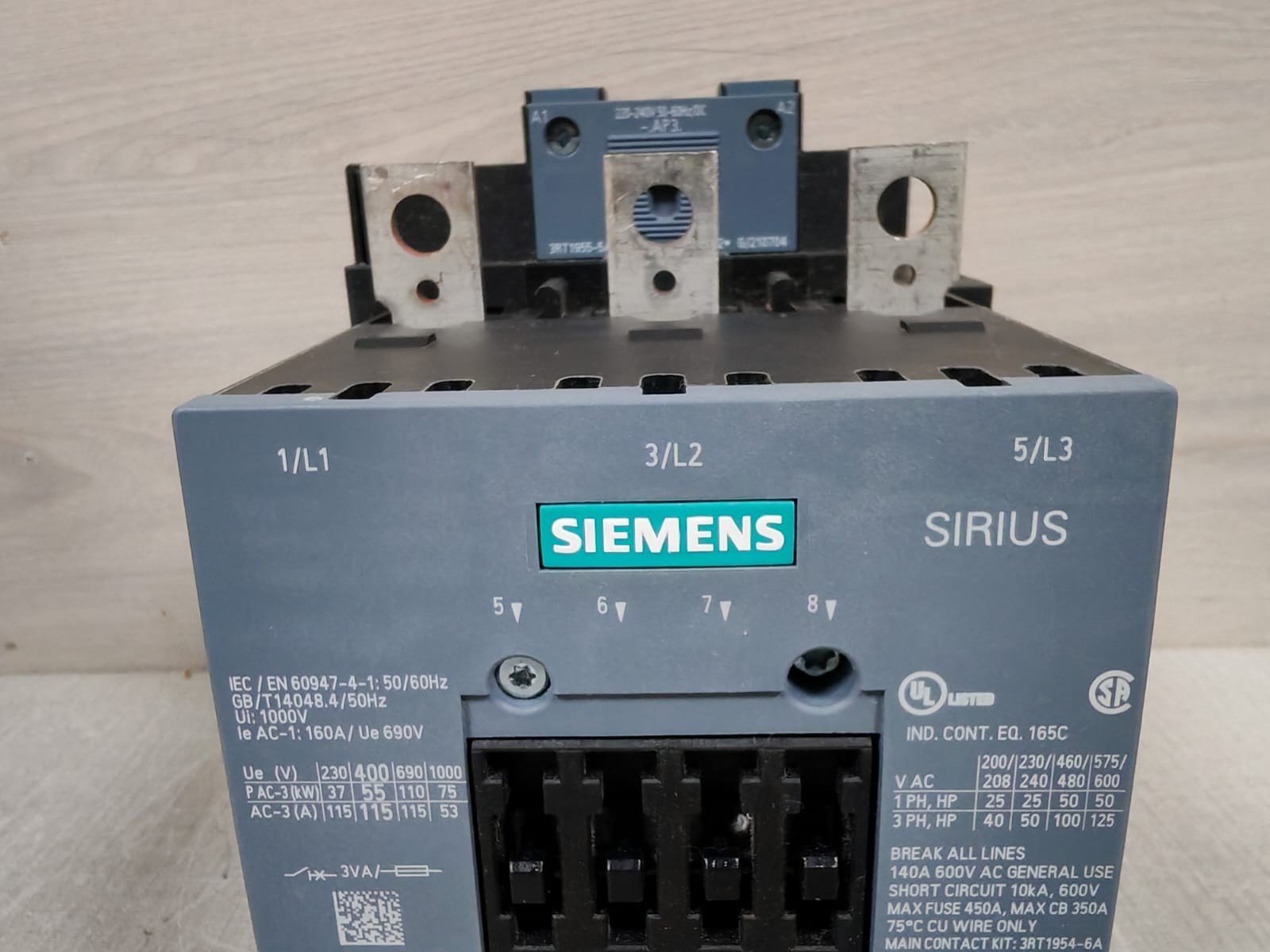 Siemens 3RT1054-6AP36 SIEMENS SIRIUS 3RT1054-6AP36 POWER CONTACTOR 2