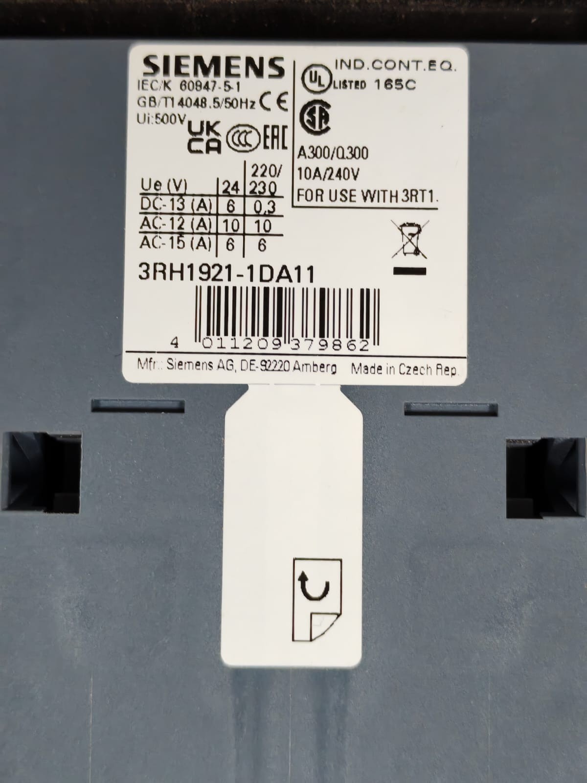 Siemens 3RT1054-6AP36 SIEMENS SIRIUS 3RT1054-6AP36 POWER CONTACTOR 7