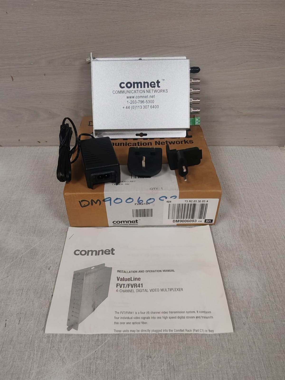 COMNET COMMUNICATION NETWORKS FVR41/FVR41S1 4 CHANNEL VIDEO RECIEVER