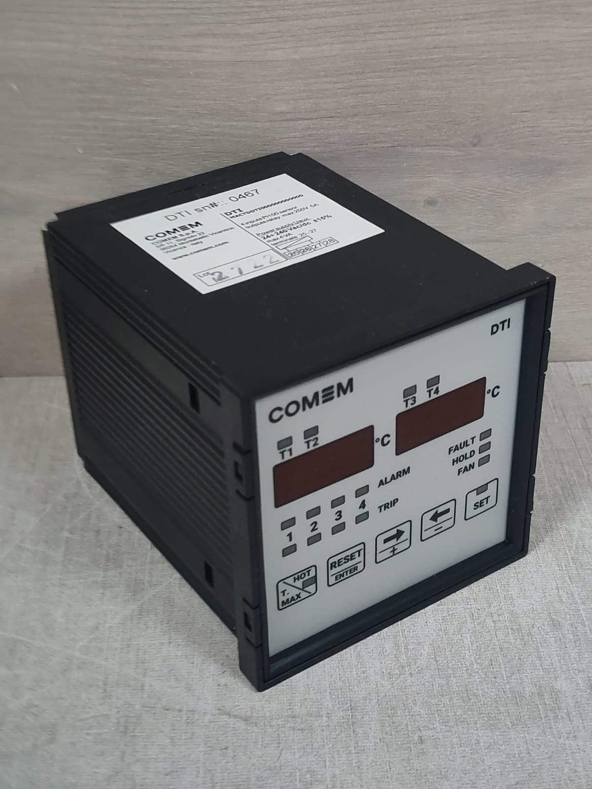 COMEM PT100 COMEM DTI MACTDDTI000000000000 TEMPERATURE MONITORING UNIT 4 INPUTS PT100 SENSOR 5