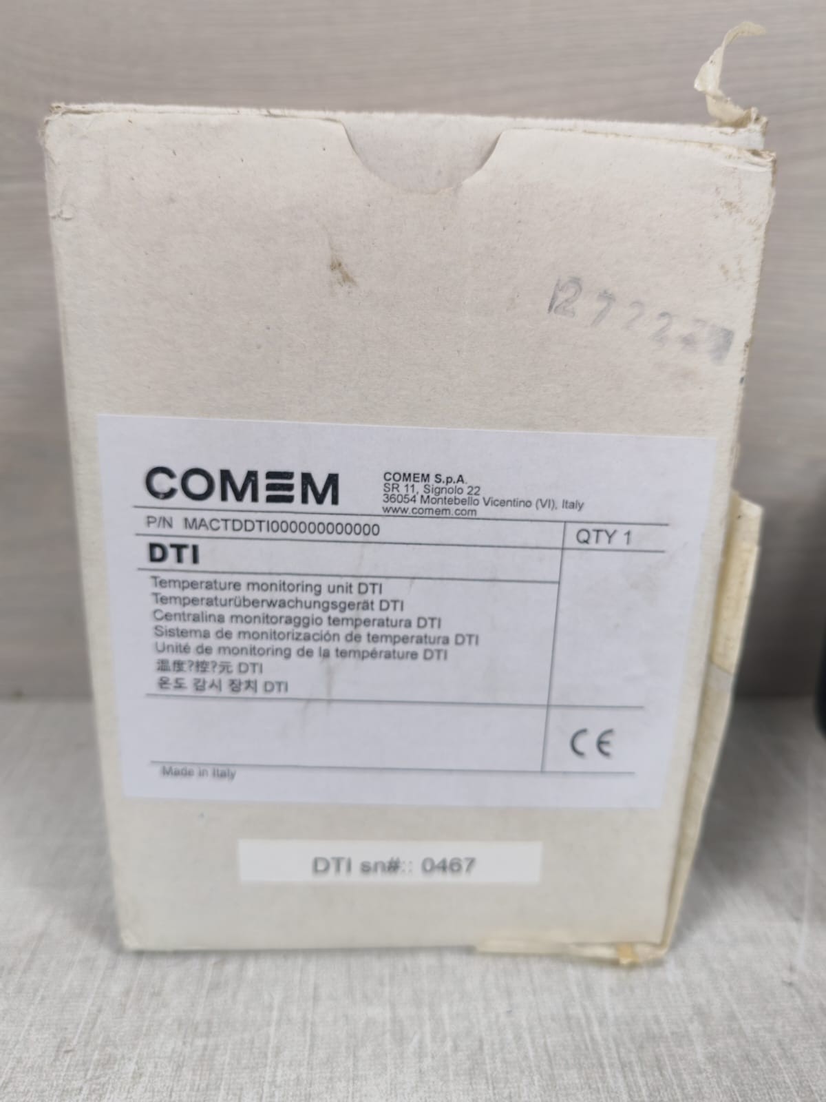 COMEM PT100 COMEM DTI MACTDDTI000000000000 TEMPERATURE MONITORING UNIT 4 INPUTS PT100 SENSOR 10