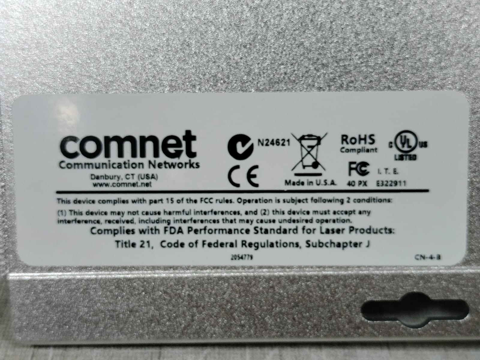 COMNET COMMUNICATION NETWORKS FVR41 COMNET COMMUNICATION NETWORKS FVR41 4 CHANNEL VIDEO RECIEVER 6