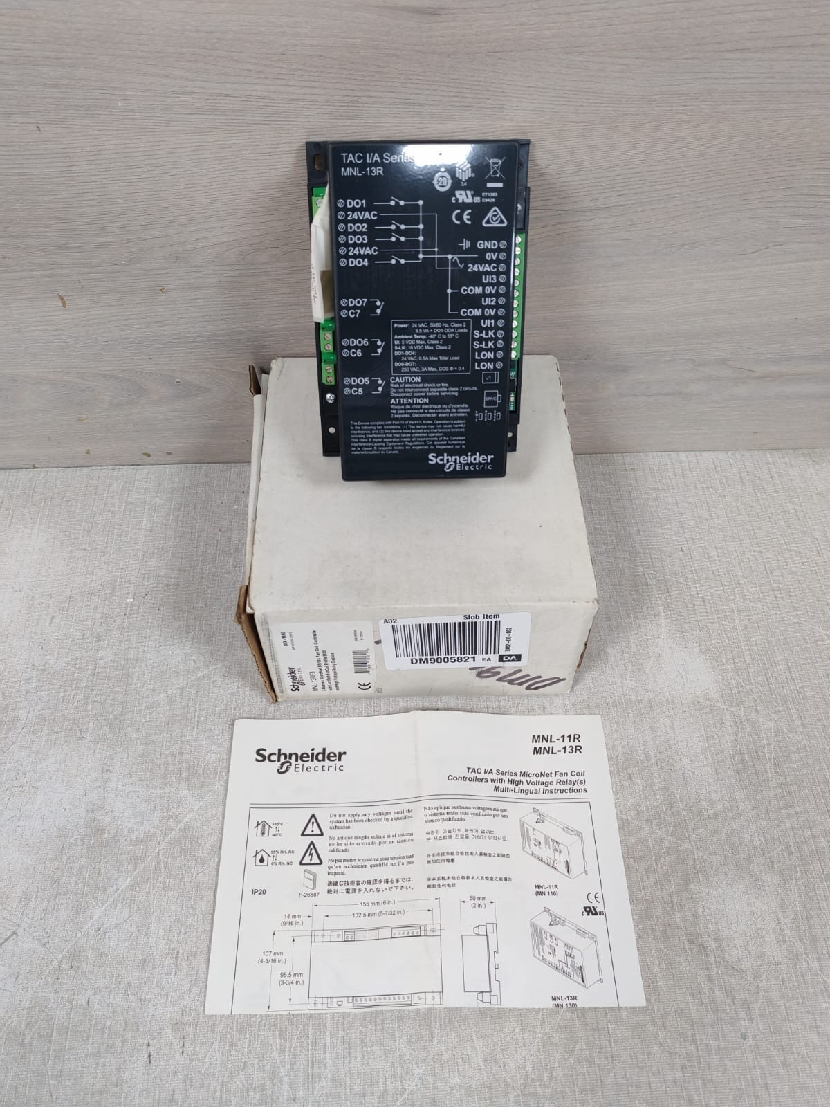 Schneider Electric MNL-13RF3 TAC I/A Series Fan Coil Controller
