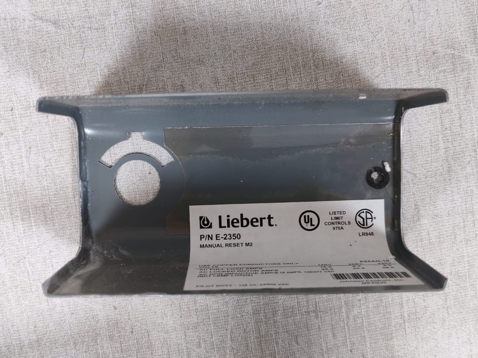 Johnson Controls A25AN10 Johnson Controls A25AN-10 Warm Air Limit Control with Manual Reset 10