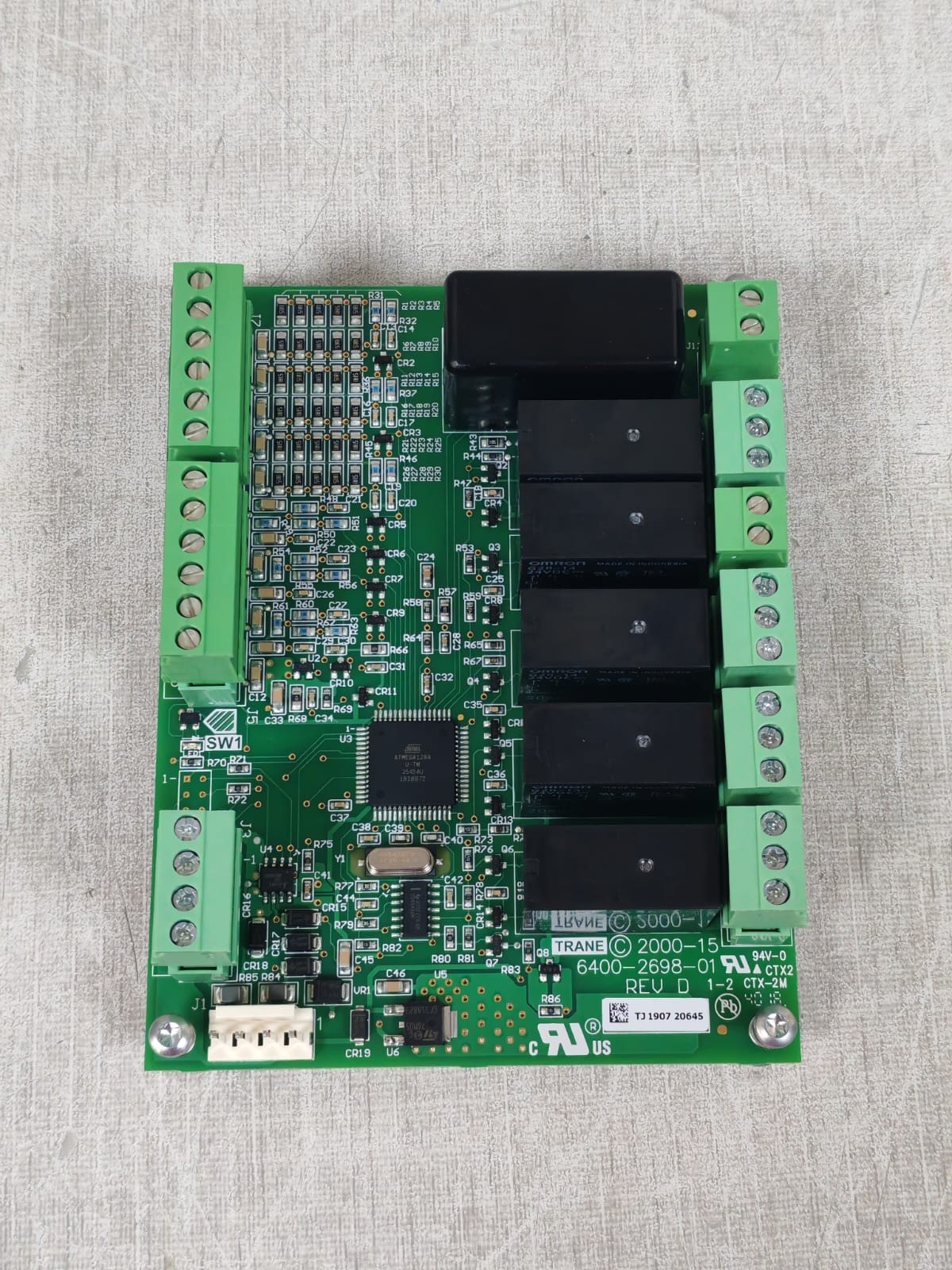 Trane 6400-2698-01 REV.D BRD04877KJ1907 REV.T TRANE 6400-2698-01 REV.D BRD04877KJ1907 REV.T CONTROL MODULE 7