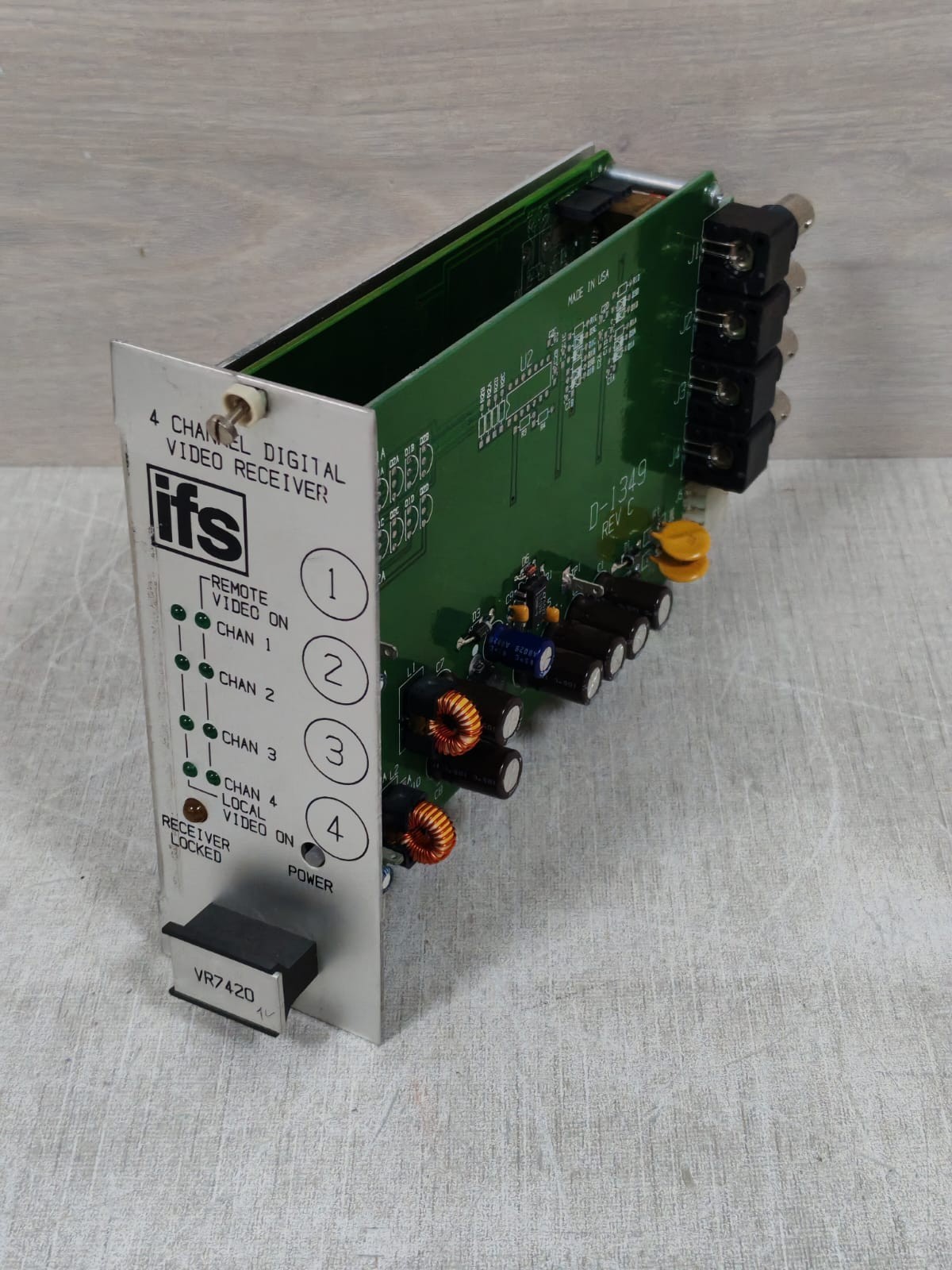 GE IFS VR7420 D-1349 REV.C GE IFS VR7420 D-1349 REV.C 4 CHANNEL DIGITAL VIDEO RECEIVER 4