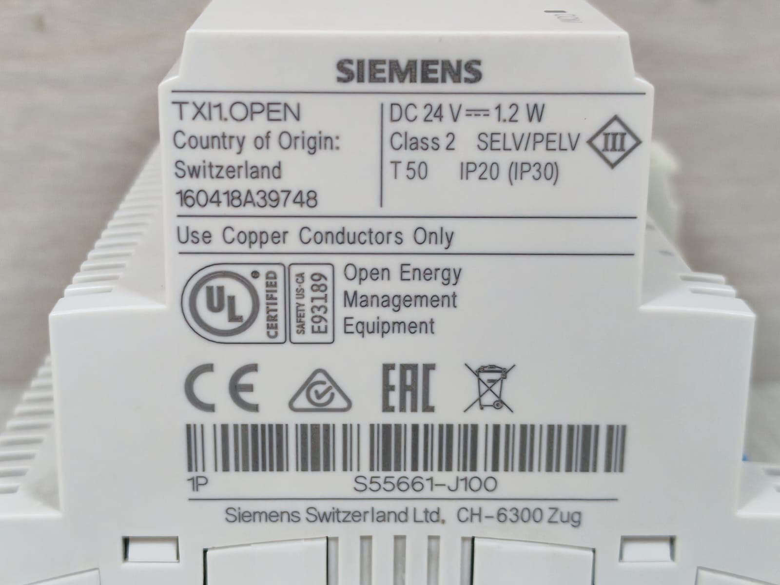 Siemens TXI1.OPEN Siemens TXI1.OPEN Communication Module 6