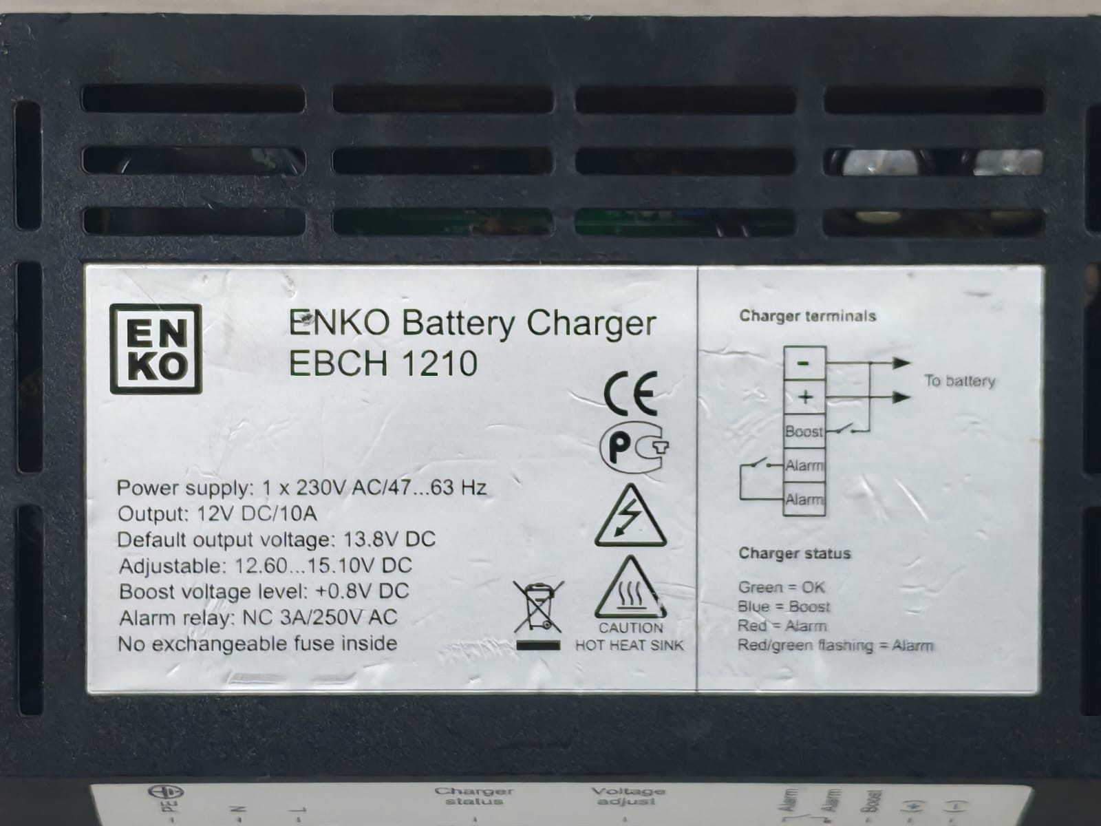 ENKO EBCH 1210 ENKO EBCH 1210 Battery Charger 1x230V AC/47..63Hz 3