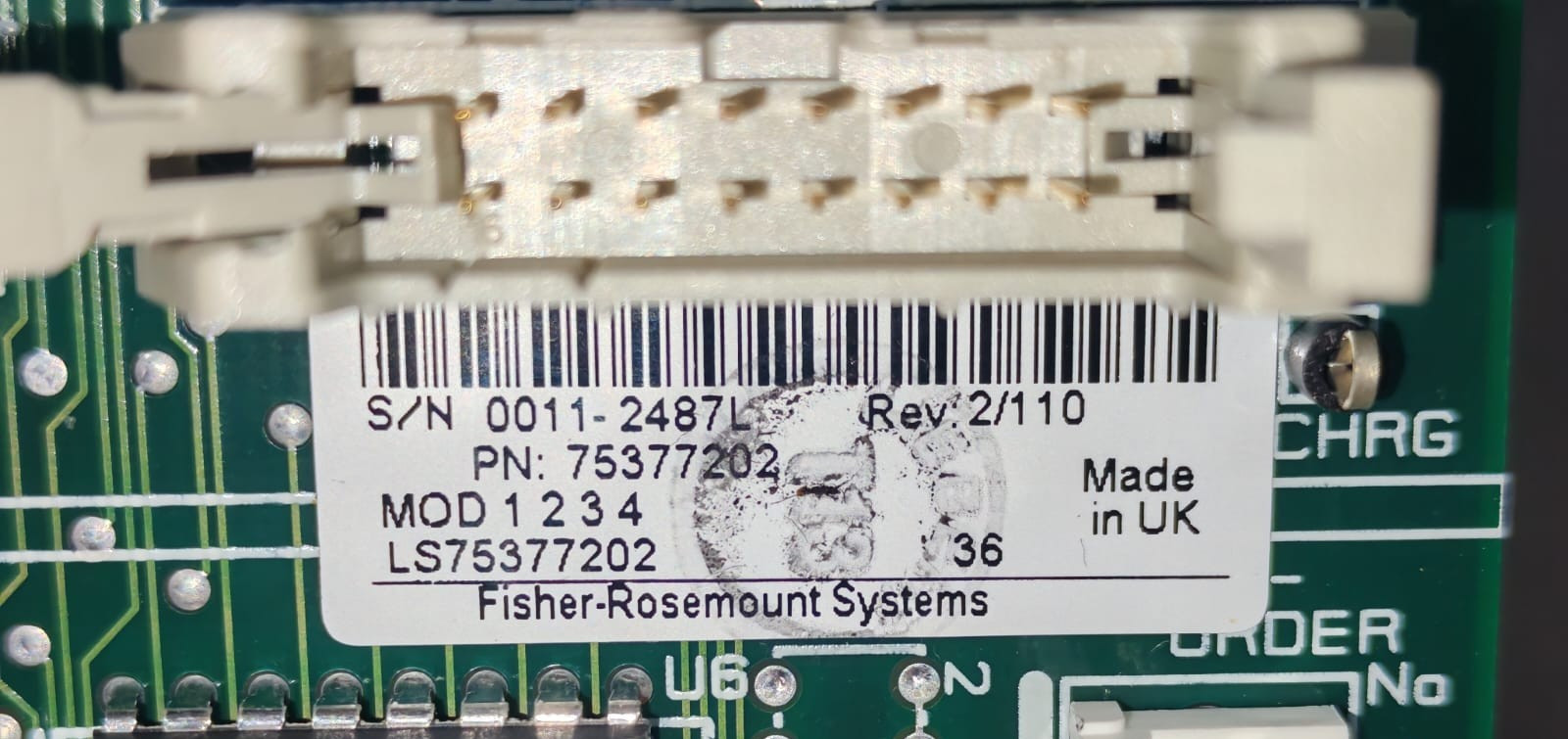 FISHER ROSEMOUNT 75377202 REV 2/110 FISHER ROSEMOUNT 75377202 REV 2/110 AP4300 MICRO CONTROLLER BOARD 5