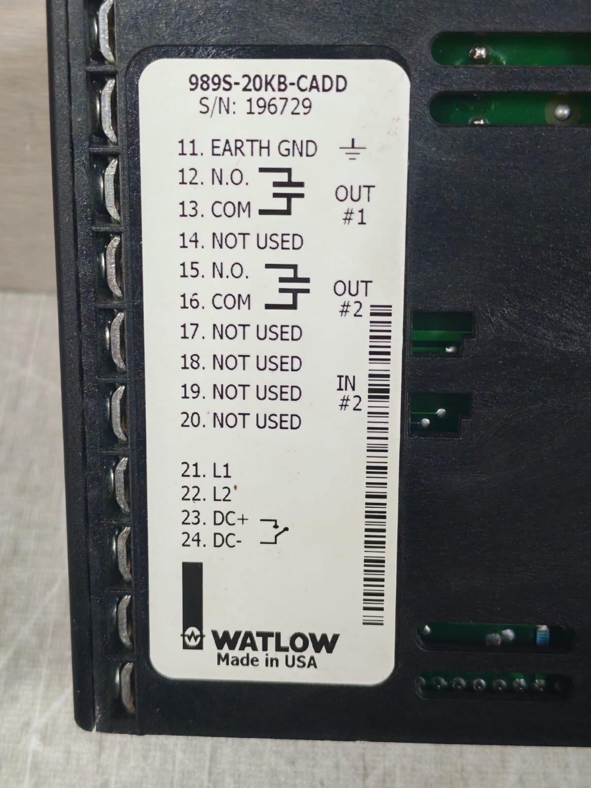 Watlow 989S-20KB-CADD Watlow 989S-20KB-CADD Temperature Process Controller 6
