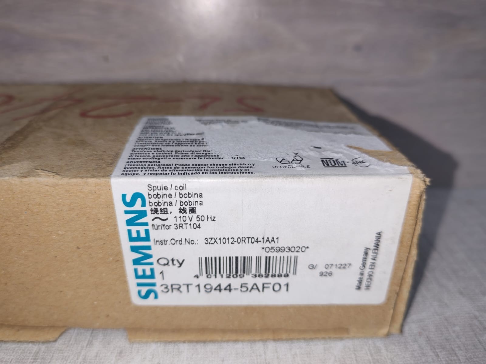 Siemens 3RT1944-5AF01 Siemens 3RT1944-5AF01 Coil For Contactor 9