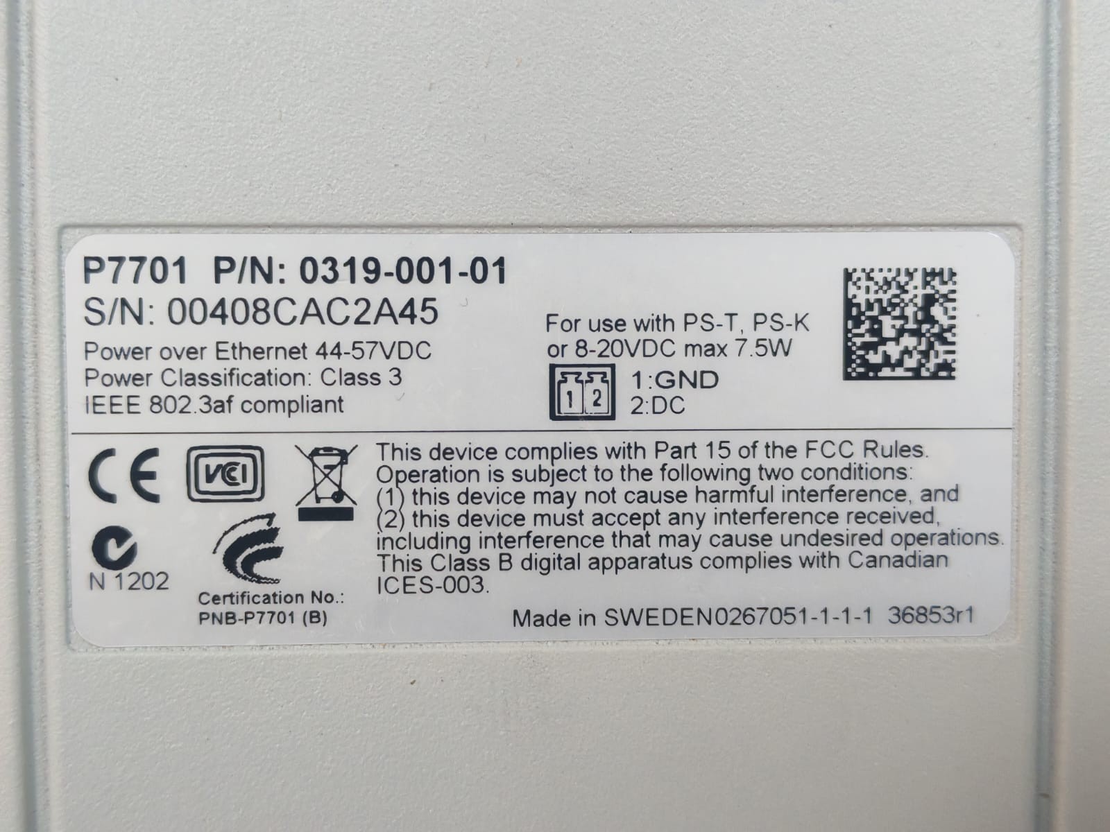 Axis 0319-001-01 AXIS P7701 0319-001-01 VIDEO DECODER 6