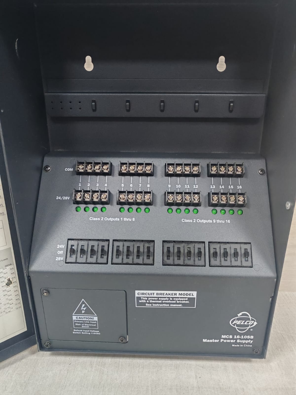 PELCO MCS16-10SB REV.A2 PELCO BY SCHNEIDER ELECTRIC MCS16-10SB REV.A2 MASTER POWER SUPPLY 9