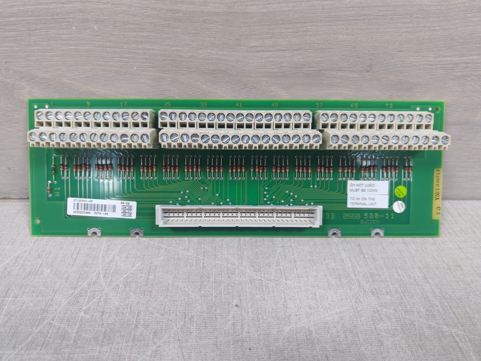 ABB 2668 500-11 ABB 2668 500-11 TERMINAL UNIT BOARD 2