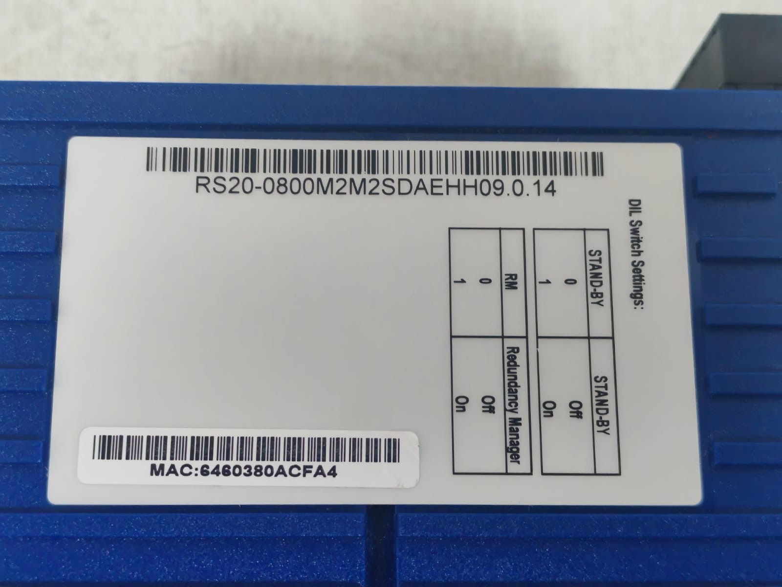 HIRSCHMANN RS20-0800M2MSDAEHH09.0.14 HIRSCHMANN RS20 / RS20-0800M2MSDAEHH09.0.14 RAIL SWITCH 6